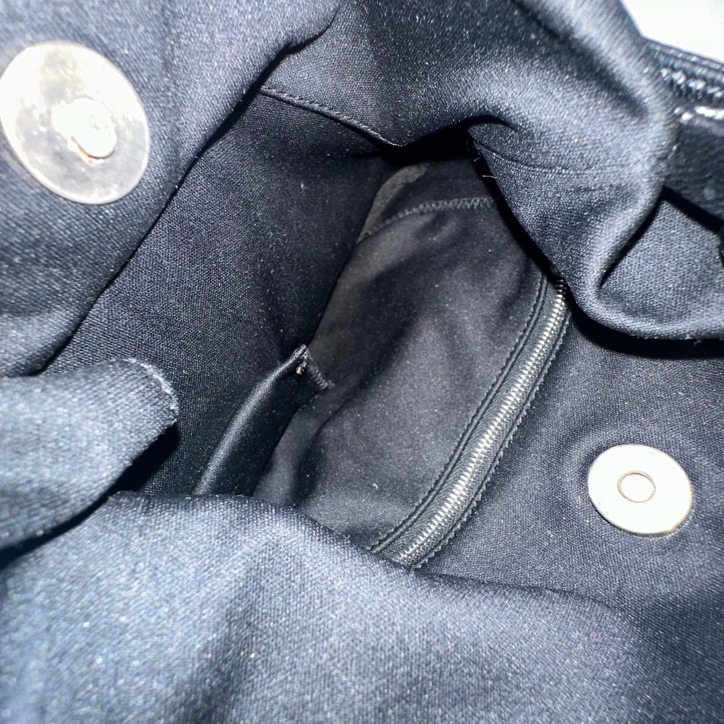 Fendi Black Neoprene Mini Shoulder Tote Bag
