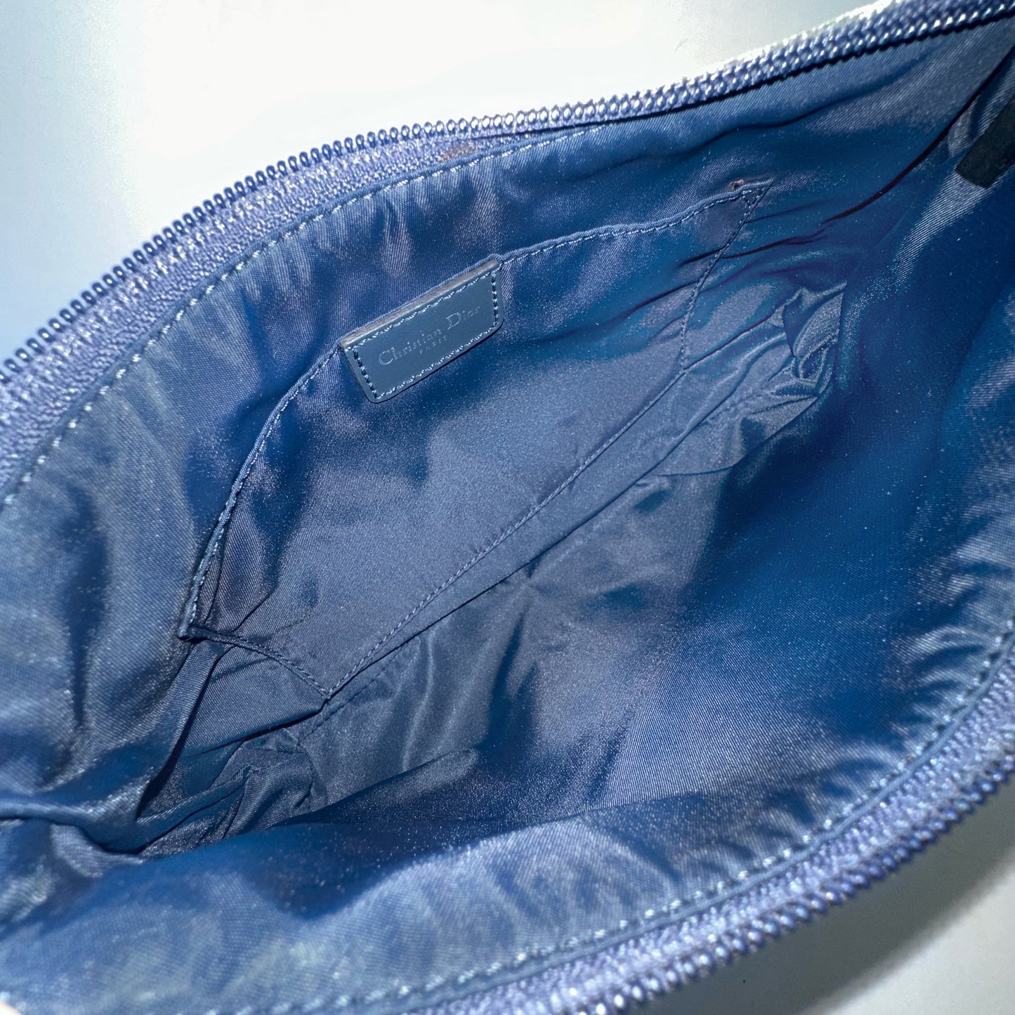 Christian Dior Navy Trotter Monogram Shoulder Bag