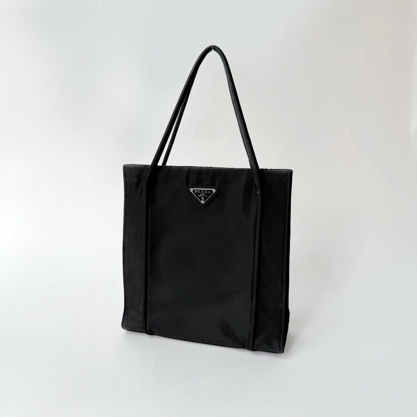Prada Black Small Satin Tote Bag
