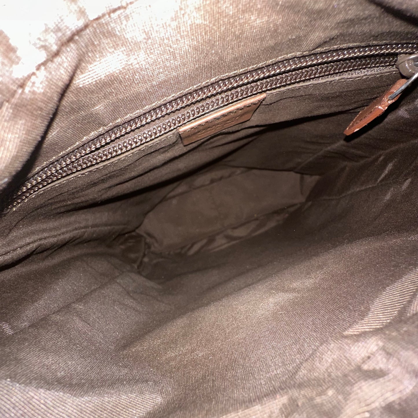 Gucci Brown Monogram Canvas Vertical Shoulder Tote Bag