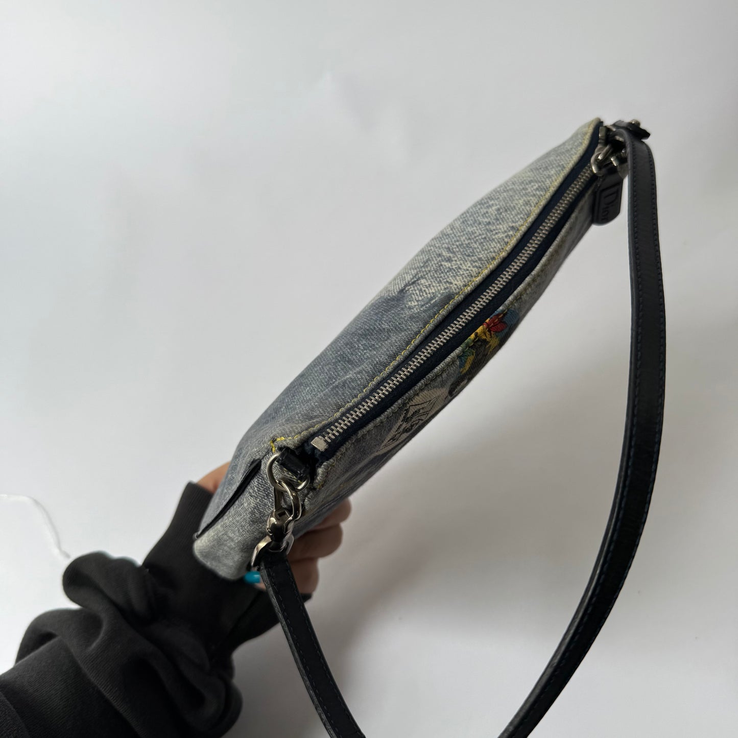 Christian Dior Ltd Edition ‘Miss Dior Speedway’ Denim Mini Saddle Pochette