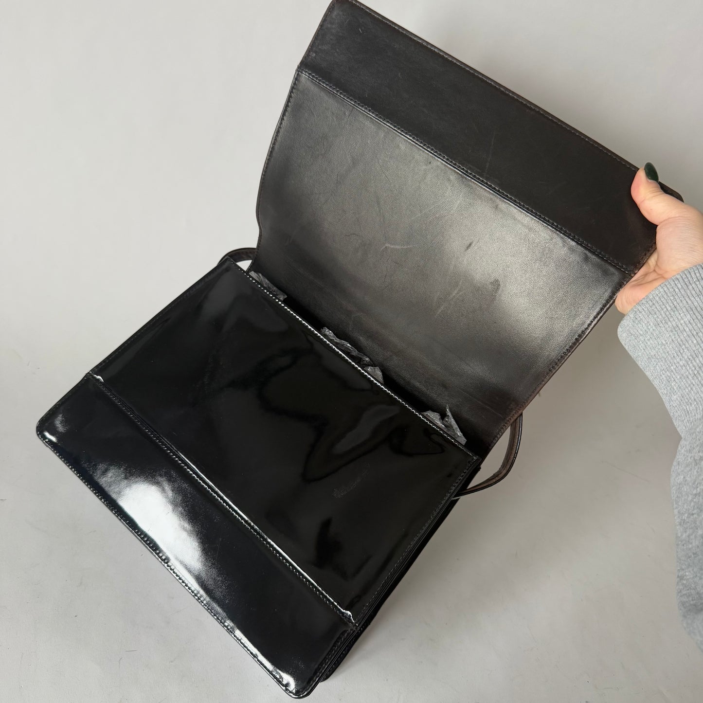 Chanel Black Patent Leather Shoulder Bag