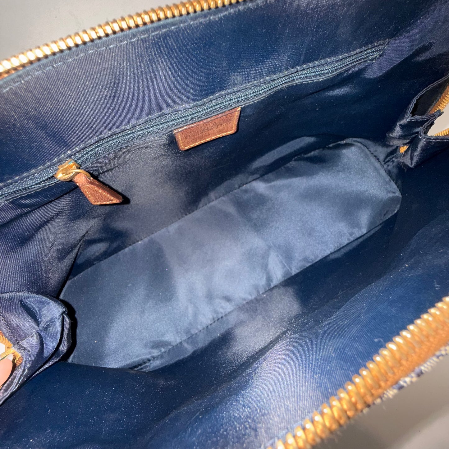 Christian Dior Navy Monogram Oblique Street Chic Boston Bag