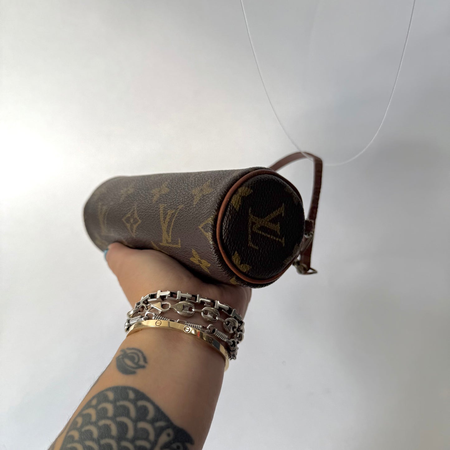 Louis Vuitton Brown Classic Monogram Mini Papillon Pochette
