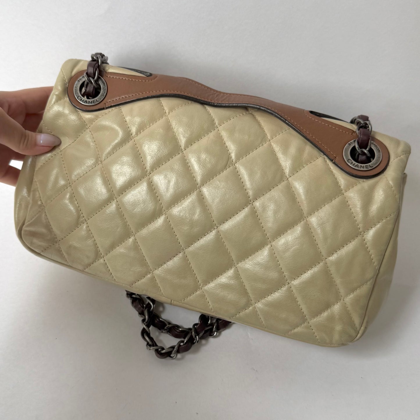Chanel Iridescent Cream ‘In The Mix’ Matelasse 2-Way Flap