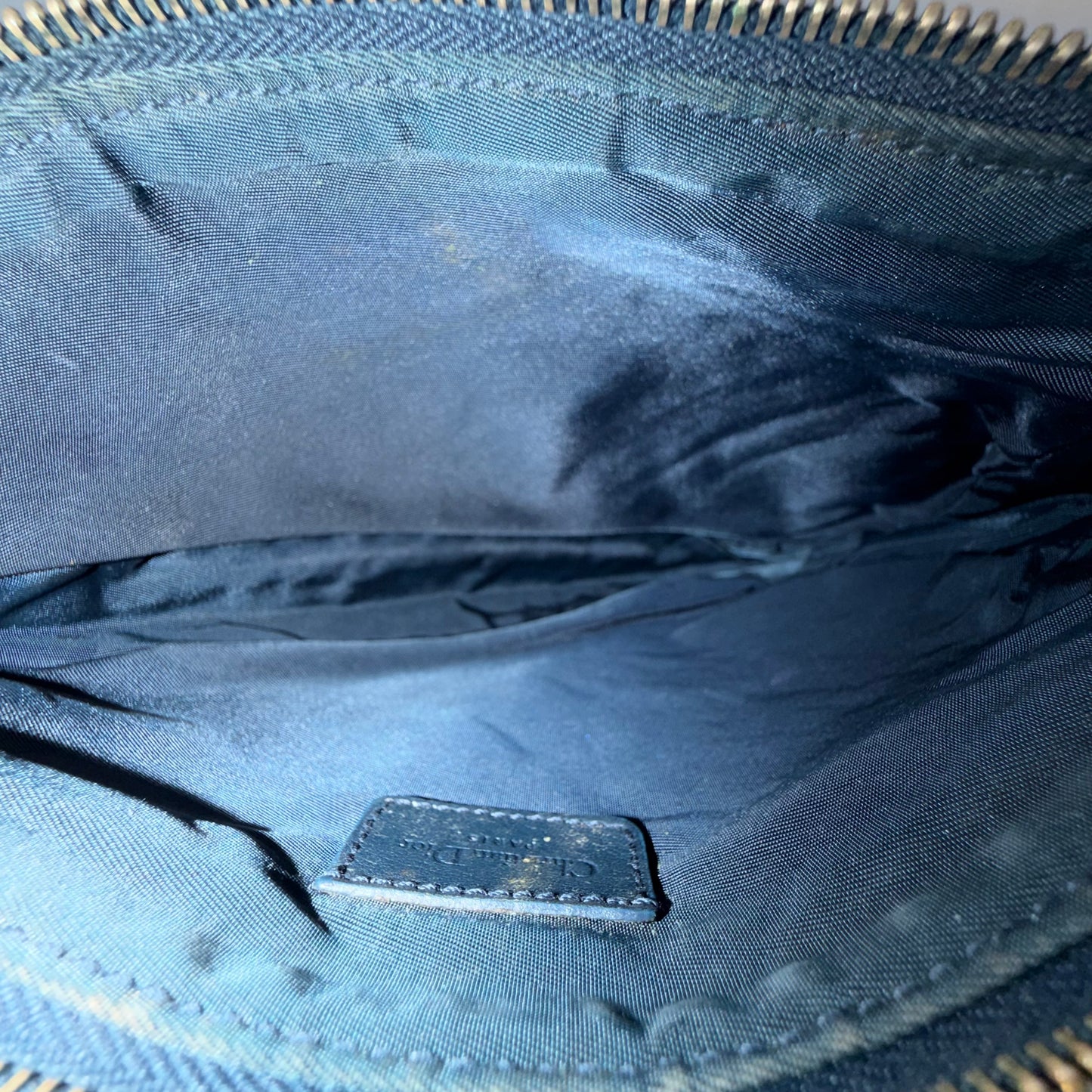 Christian Dior Navy Trotter Mini Saddle Bag