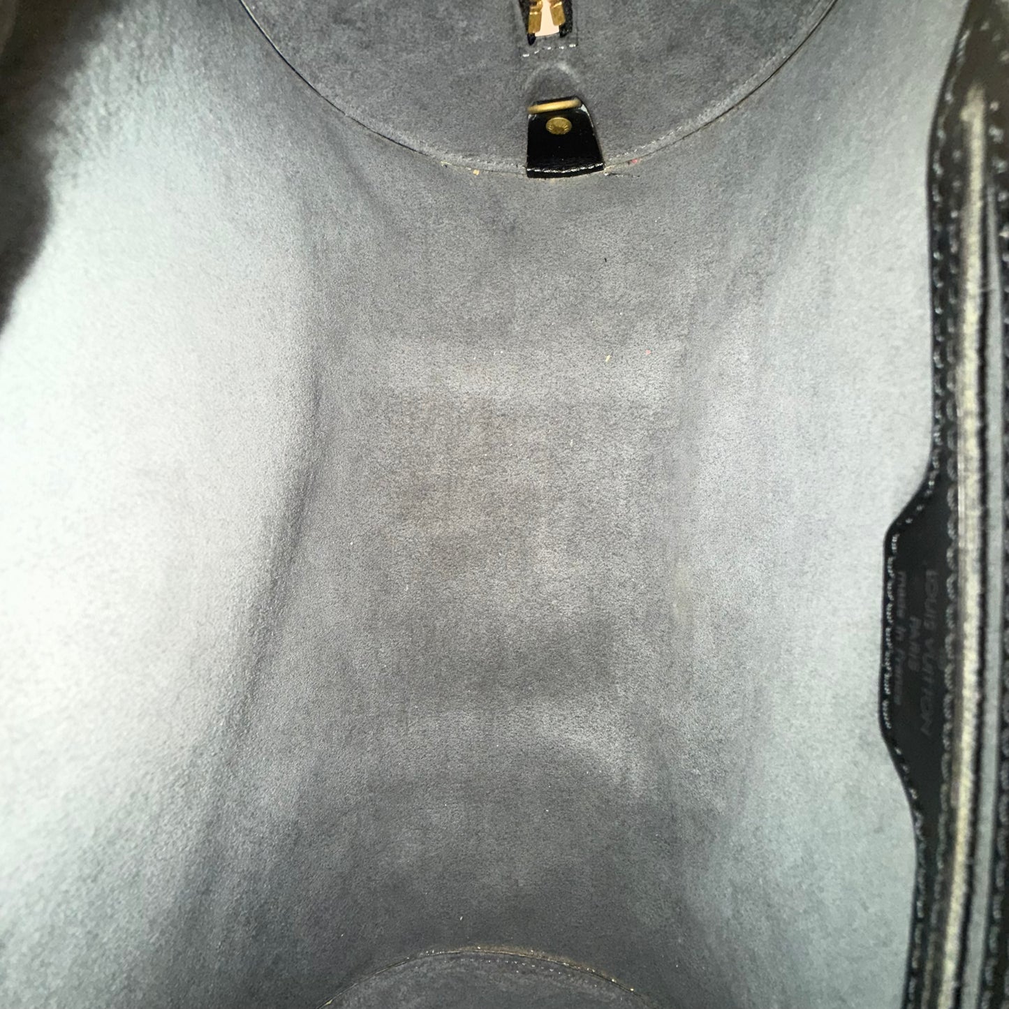 Louis Vuitton Black Epi Leather Soufflot