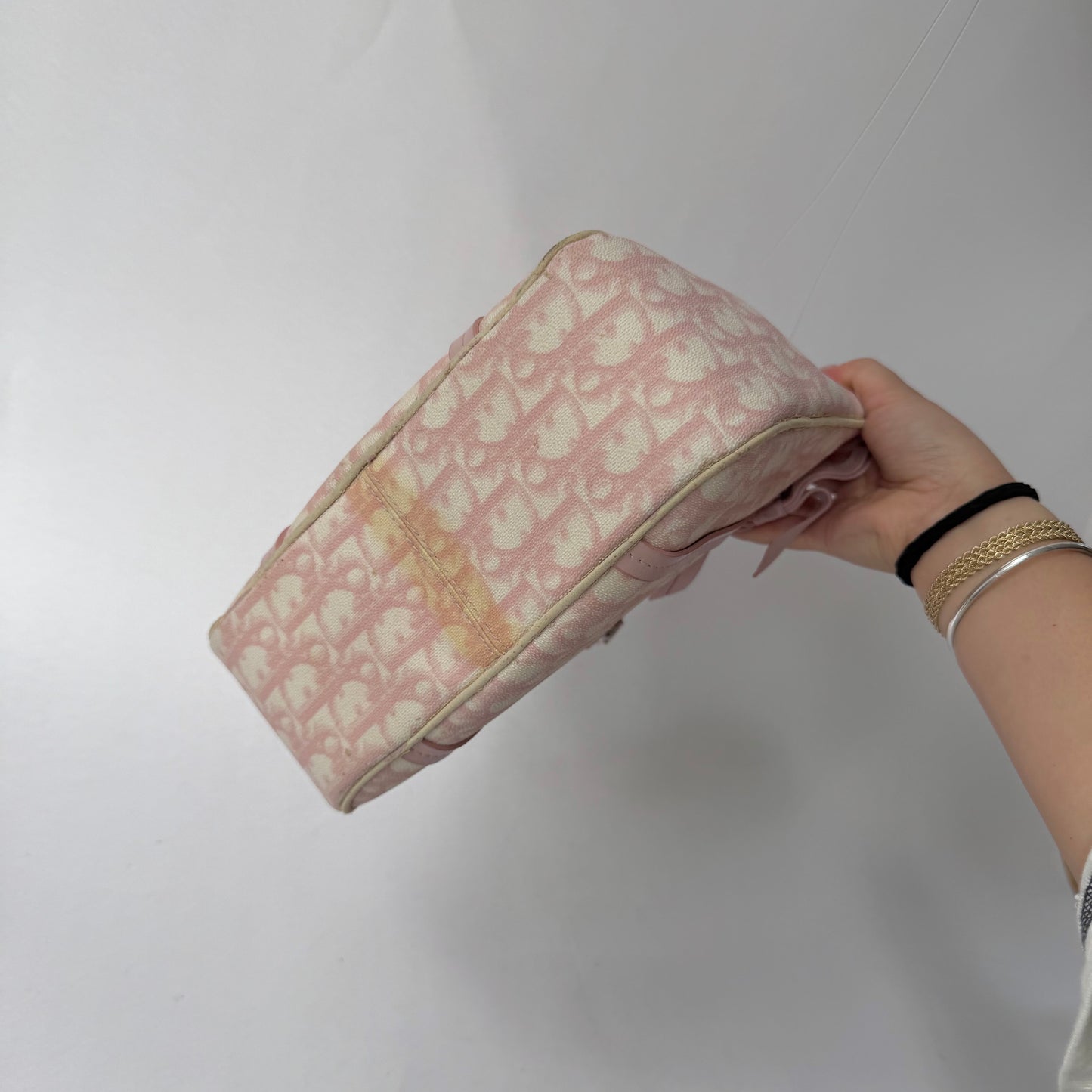 Christian Dior Pink Trotter Coated Canvas Romantique Tote Bag