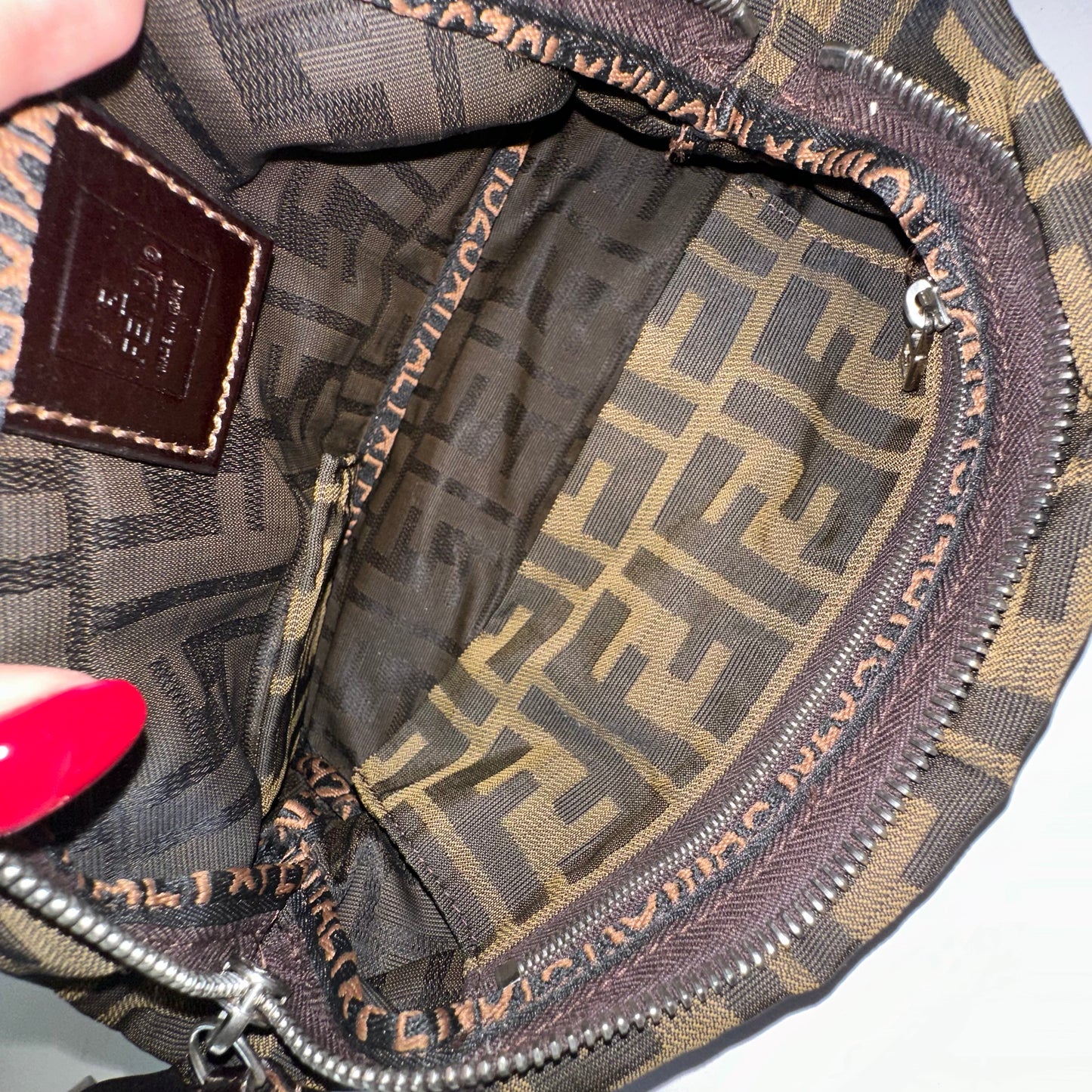 Fendi Zucca Monogram Small Shoulder Bag