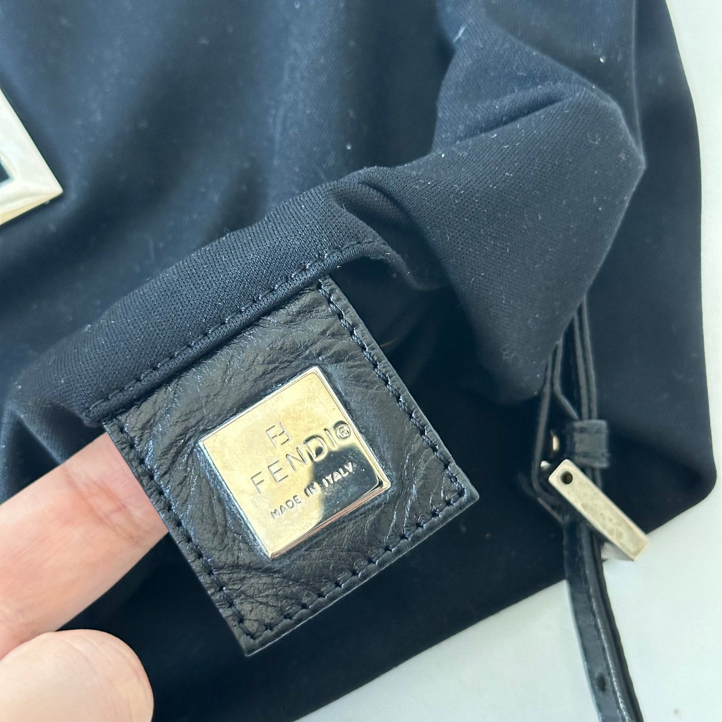 Fendi Black Neoprene Mini Shoulder Tote Bag