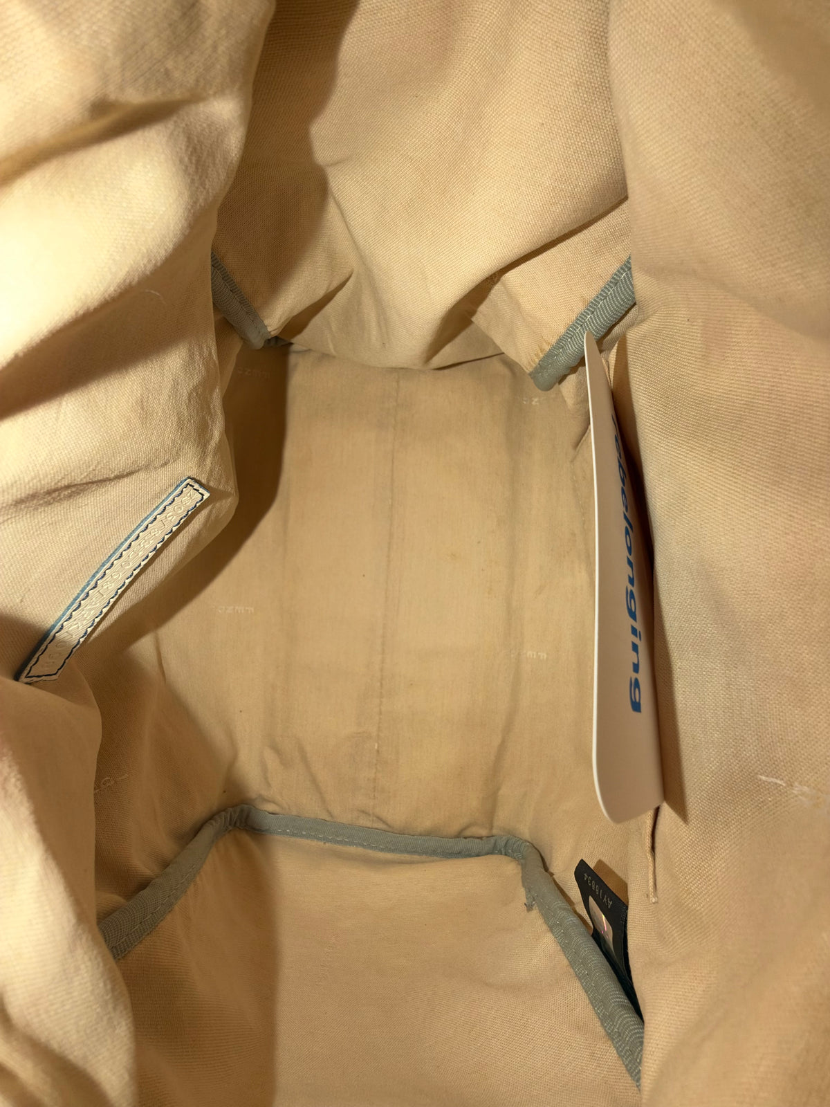 Fendi Blue Canvas Boston Bag