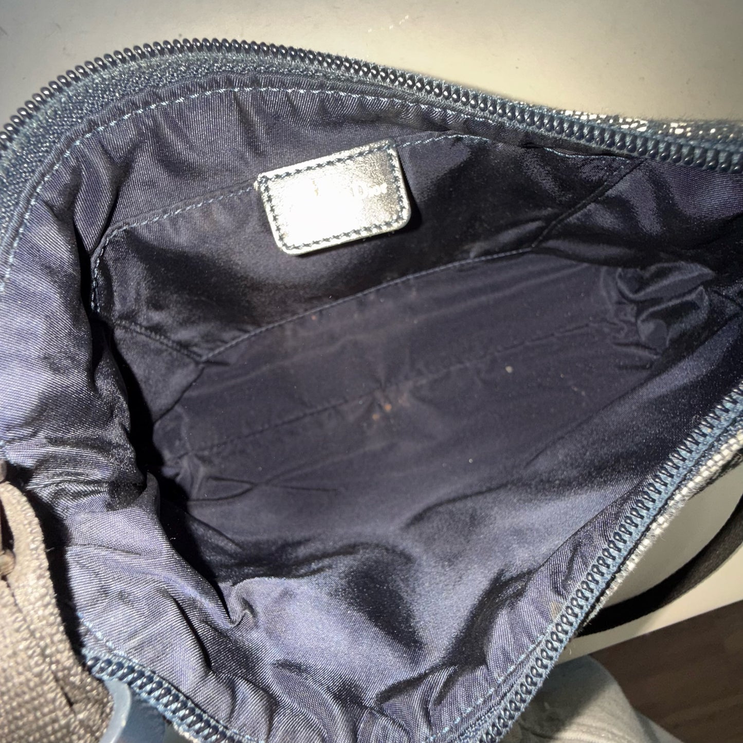 Christian Dior Trotter Navy Pochette Shoulder Bag