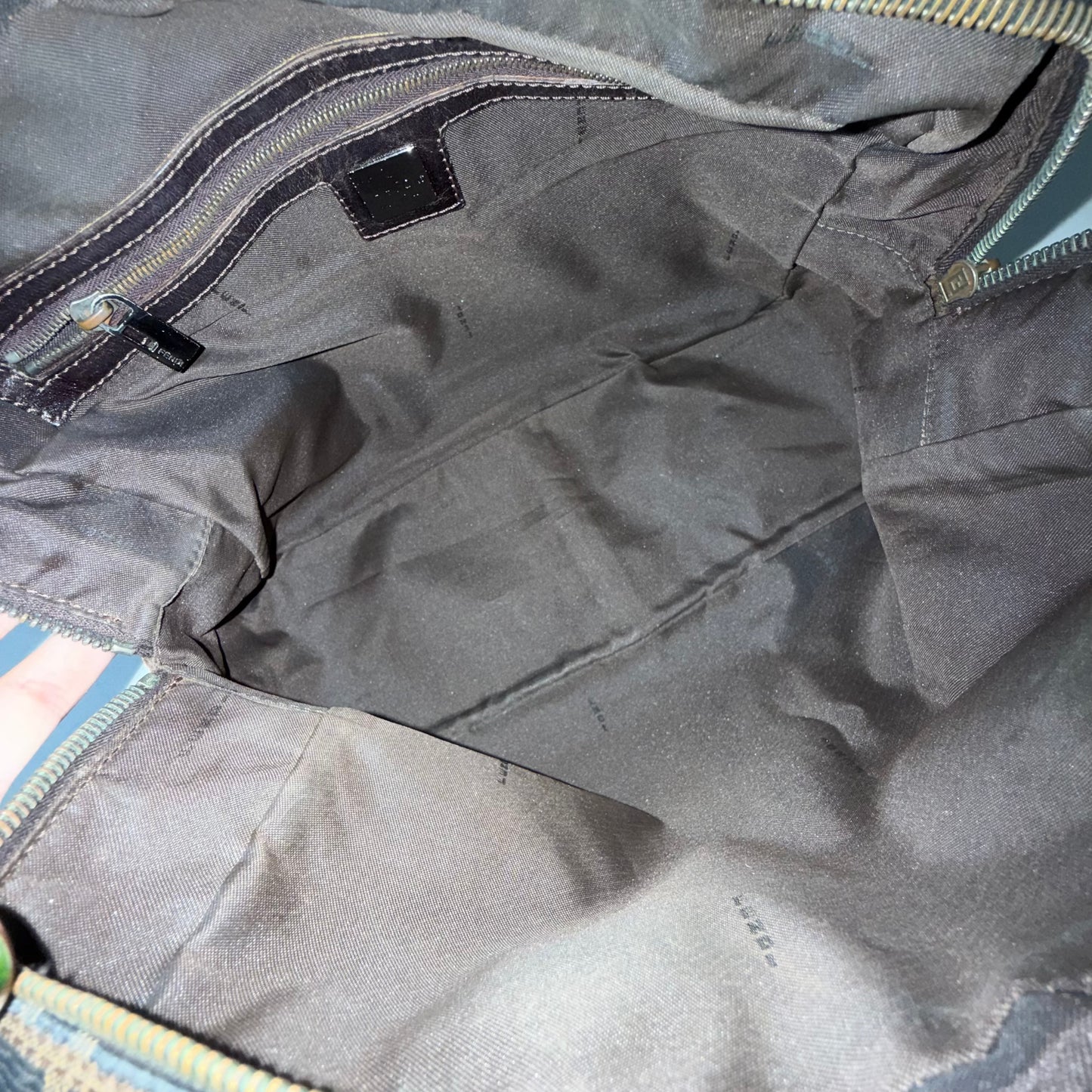 Fendi Brown Zucca Square Shoulder Bag