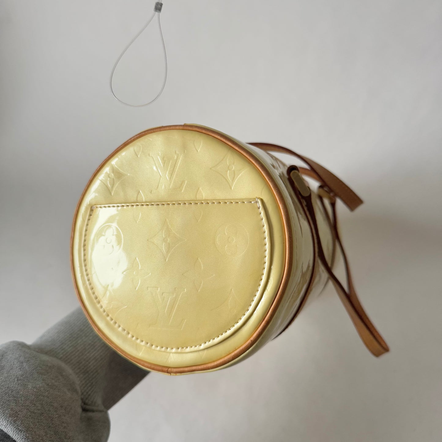 Louis Vuitton Yellow Vernis Monogram Bedford Barrel Bag