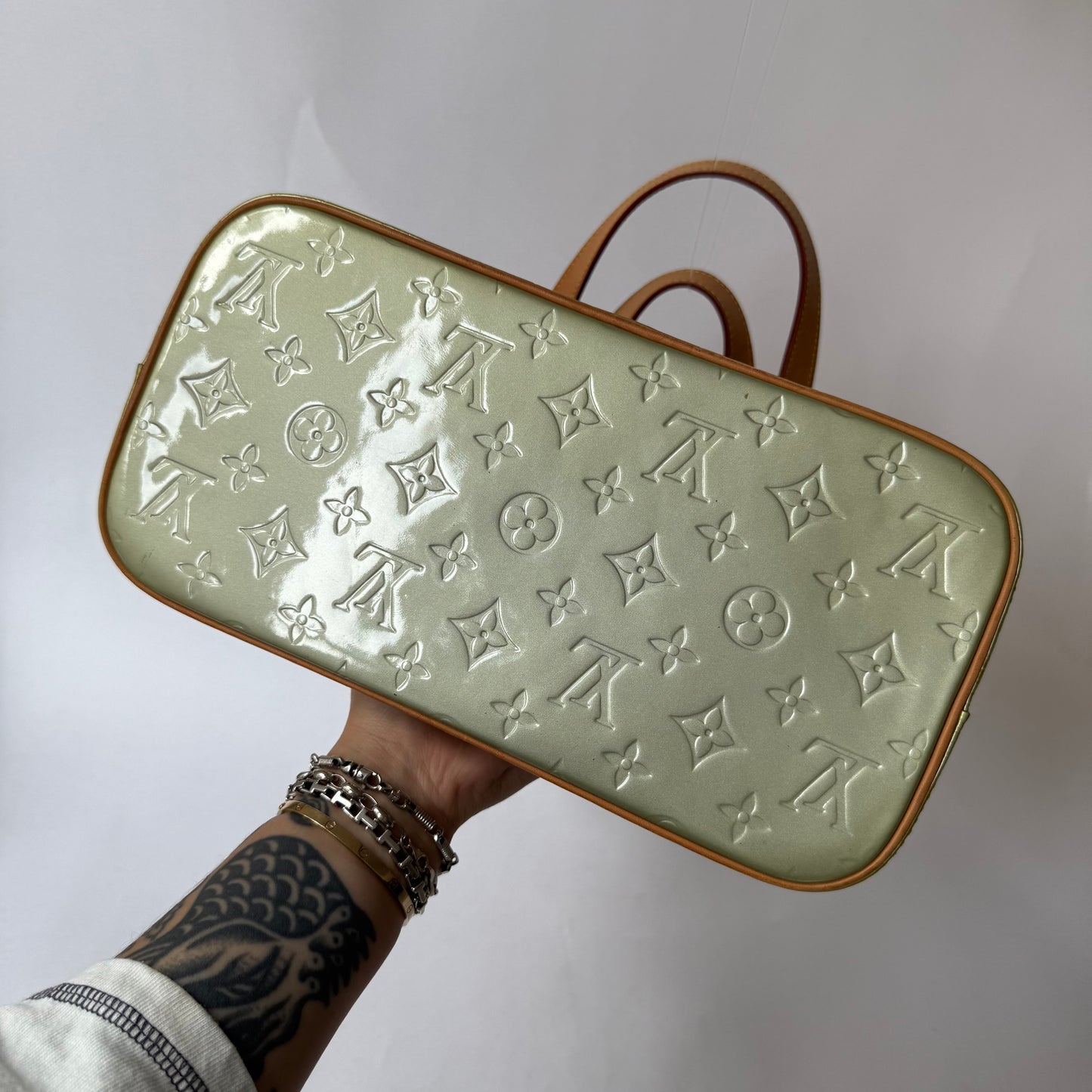 Louis Vuitton Yellow Vernis Monogram Houston Shoulder Bag