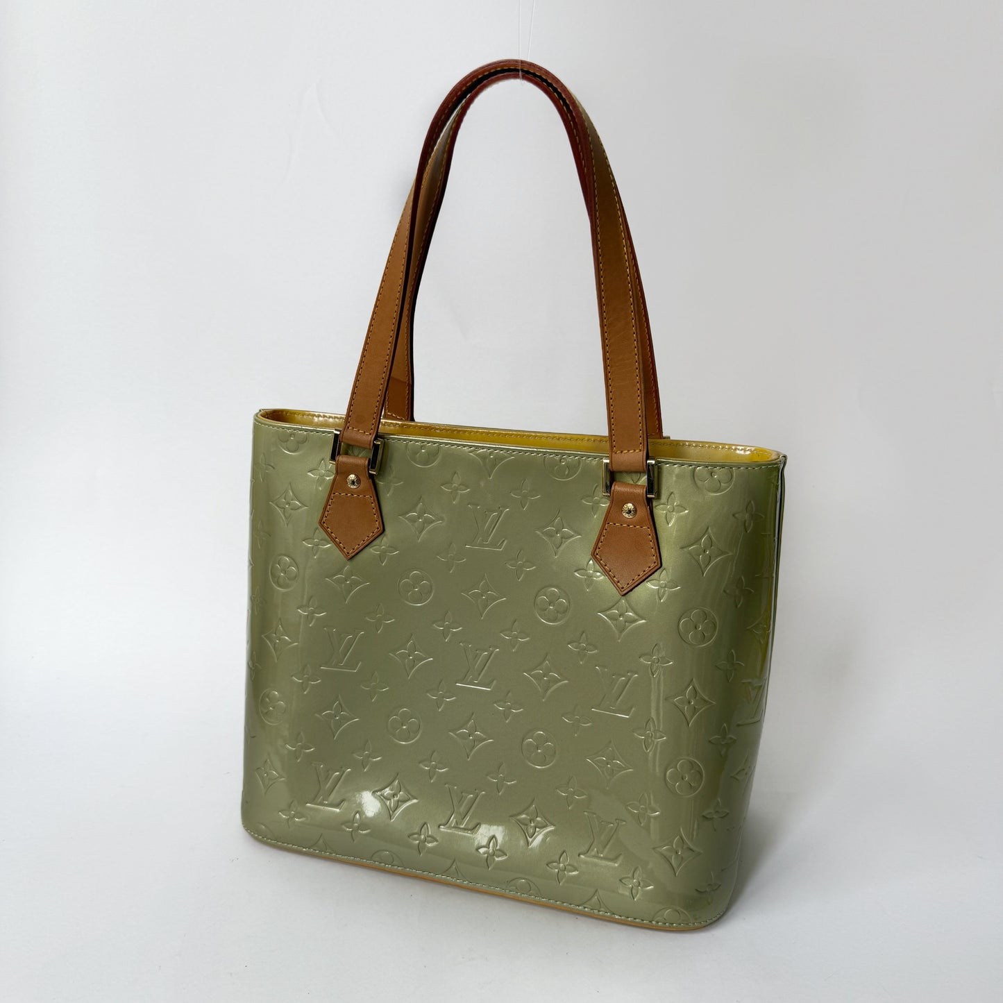 Louis Vuitton Yellow Vernis Monogram Houston Shoulder Bag