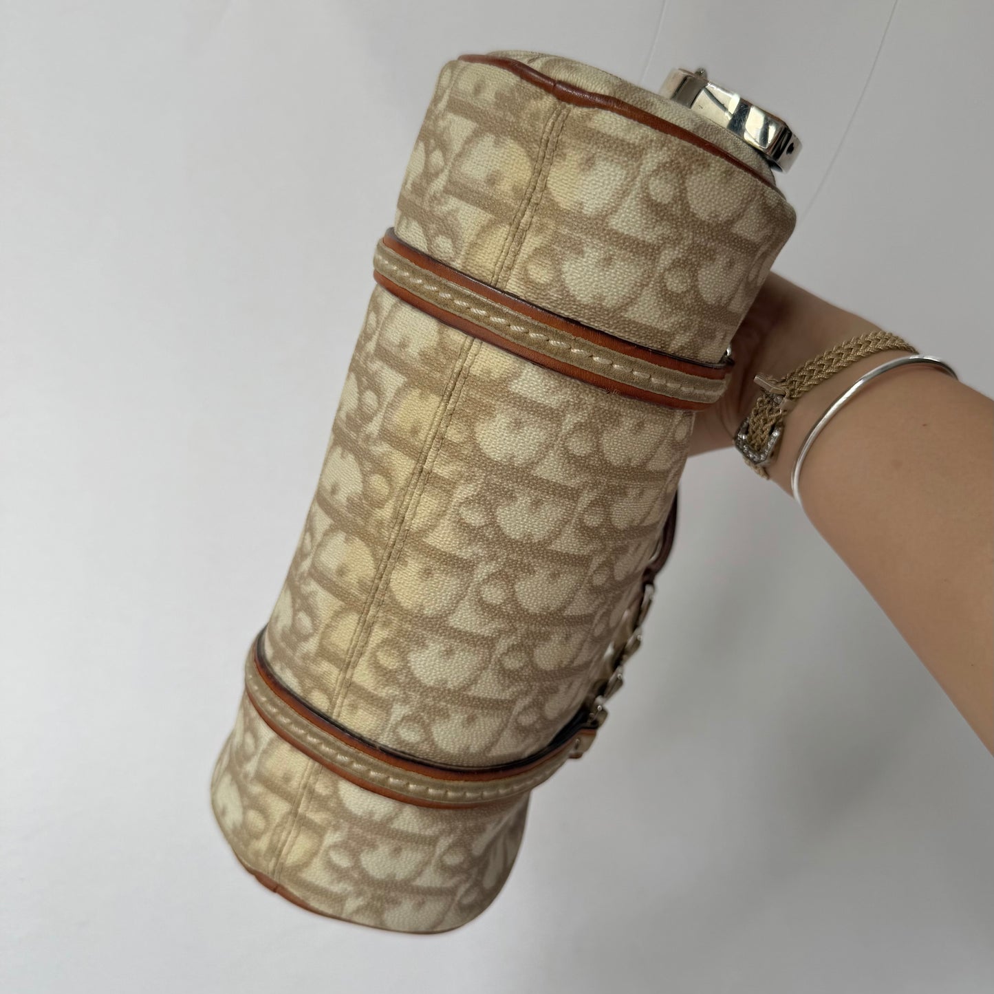 Christian Dior Cream Trotter Romantique Barrel Heart Bag
