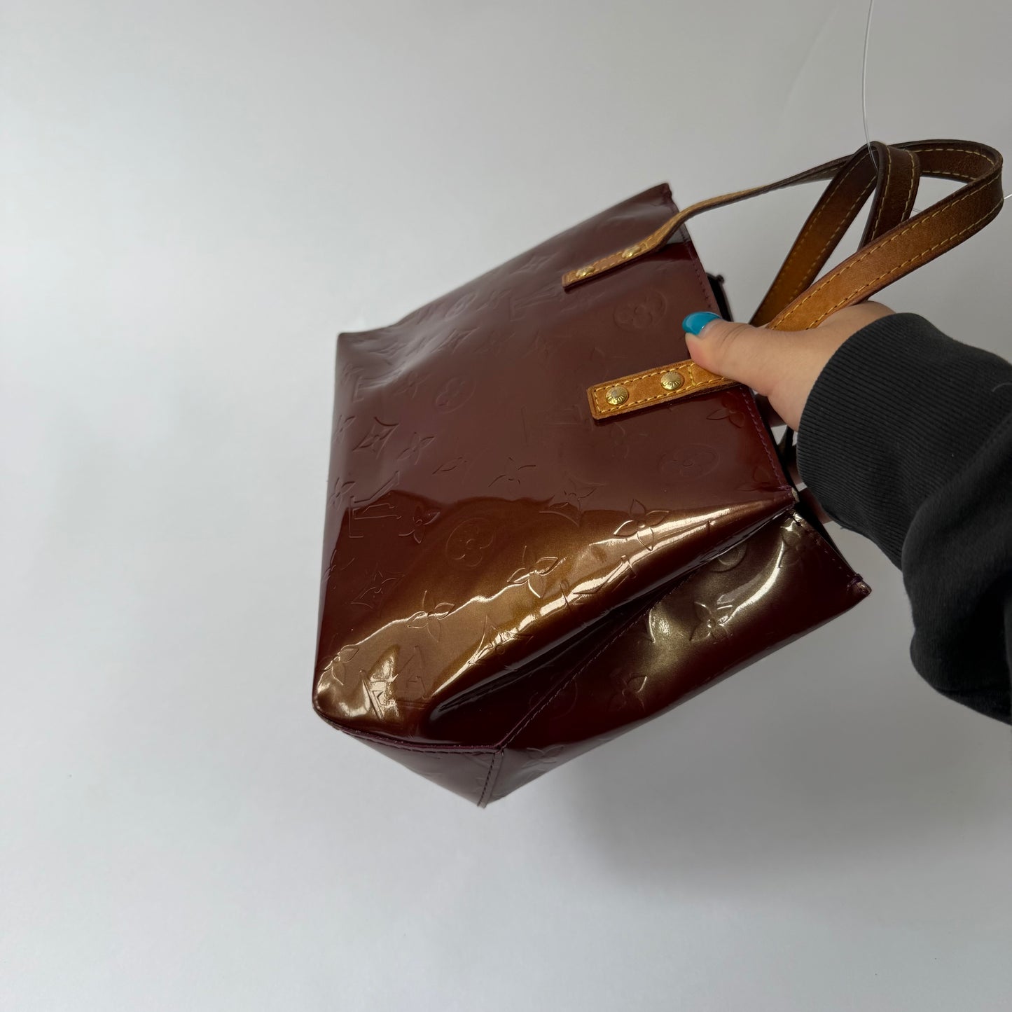 Louis Vuitton Brown Vernis Monogram Reade PM Hand Bag