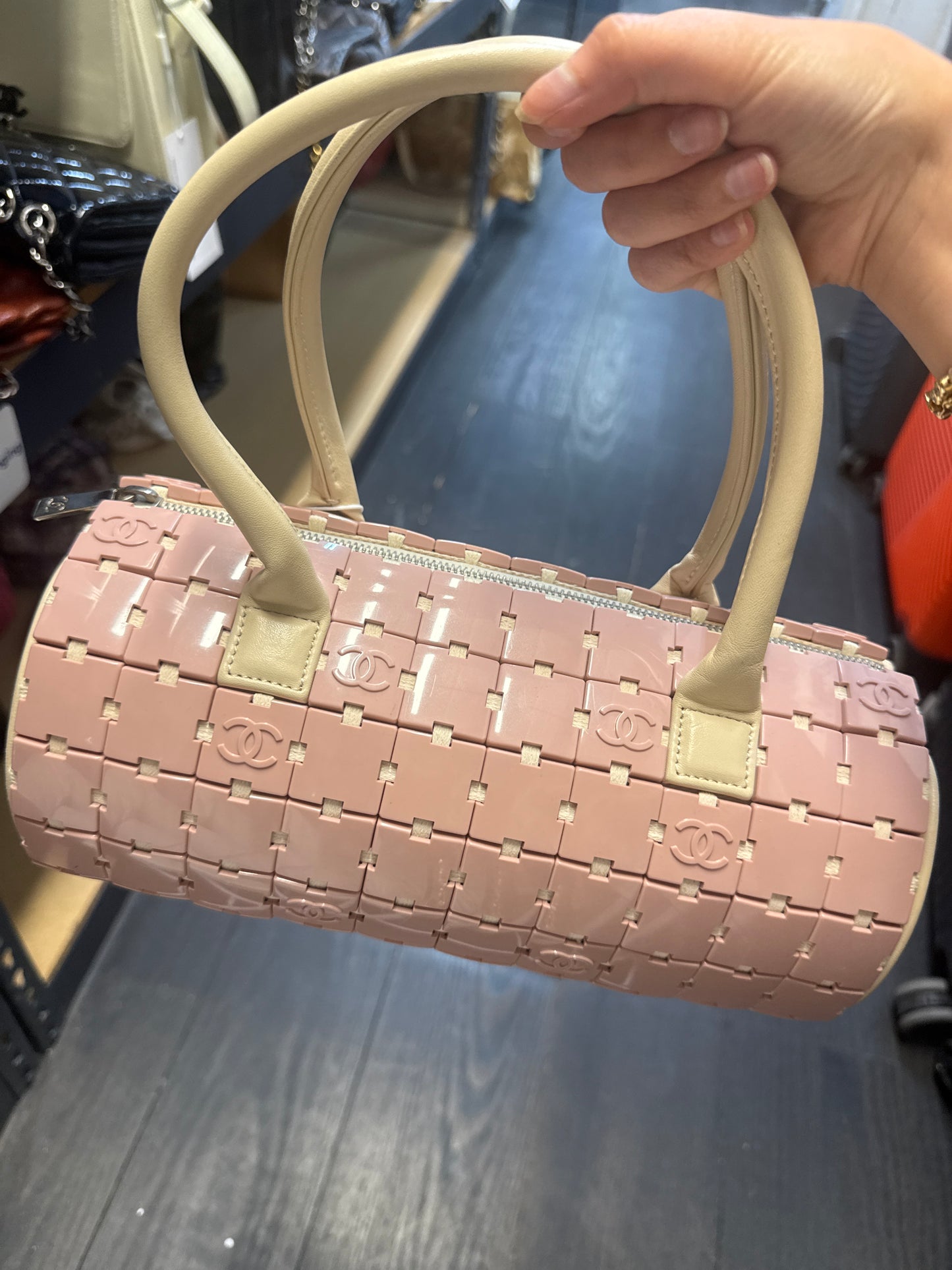 RARE Chanel Pink Puzzle Piece Papillon Bag