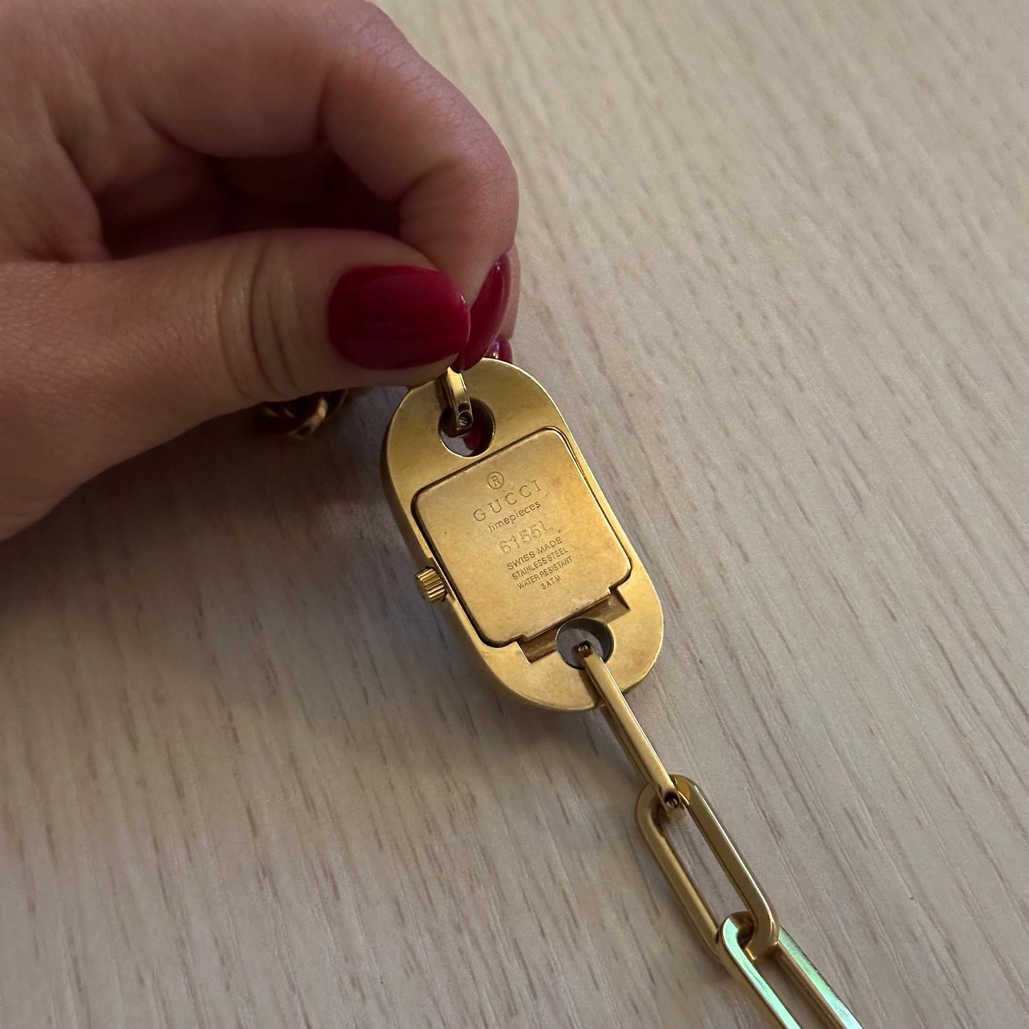 RARE Gucci Gold Chunky Chain Link Watch