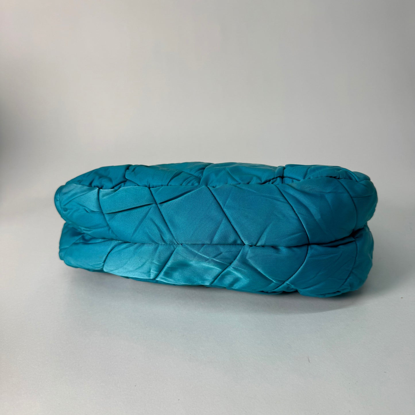 Prada Teal Nylon Puffy Top Handle Bag