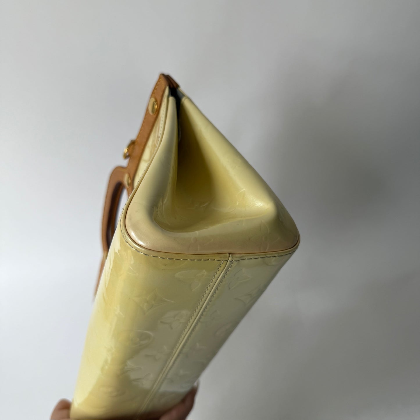 Louis Vuitton Yellow Vernis Roxbury Hand Bag