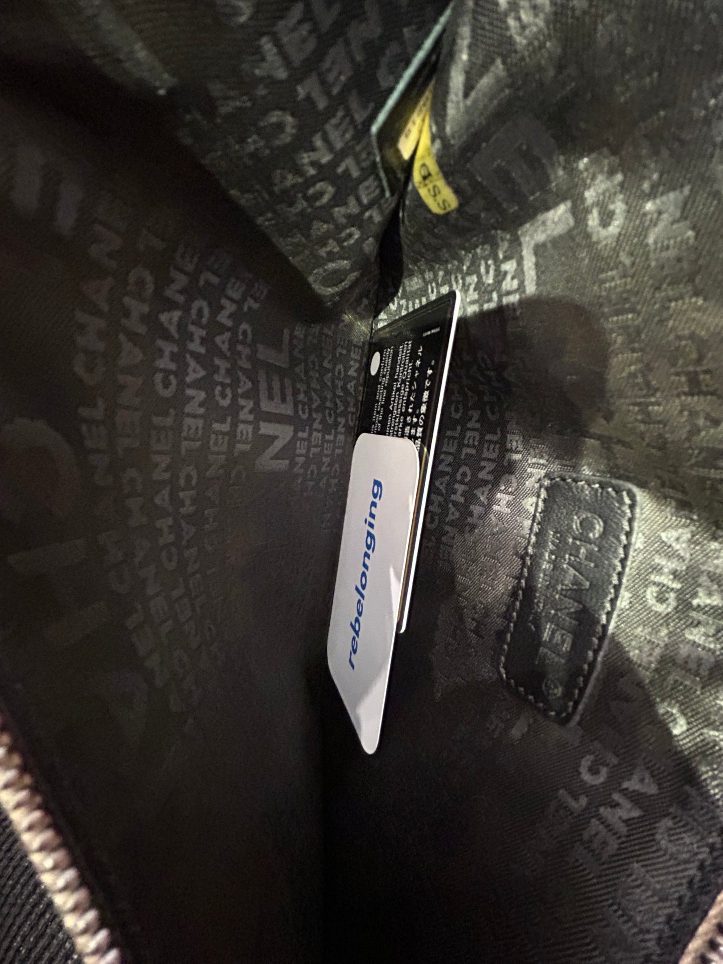 Chanel Beige Crossword Puzzle Pochette