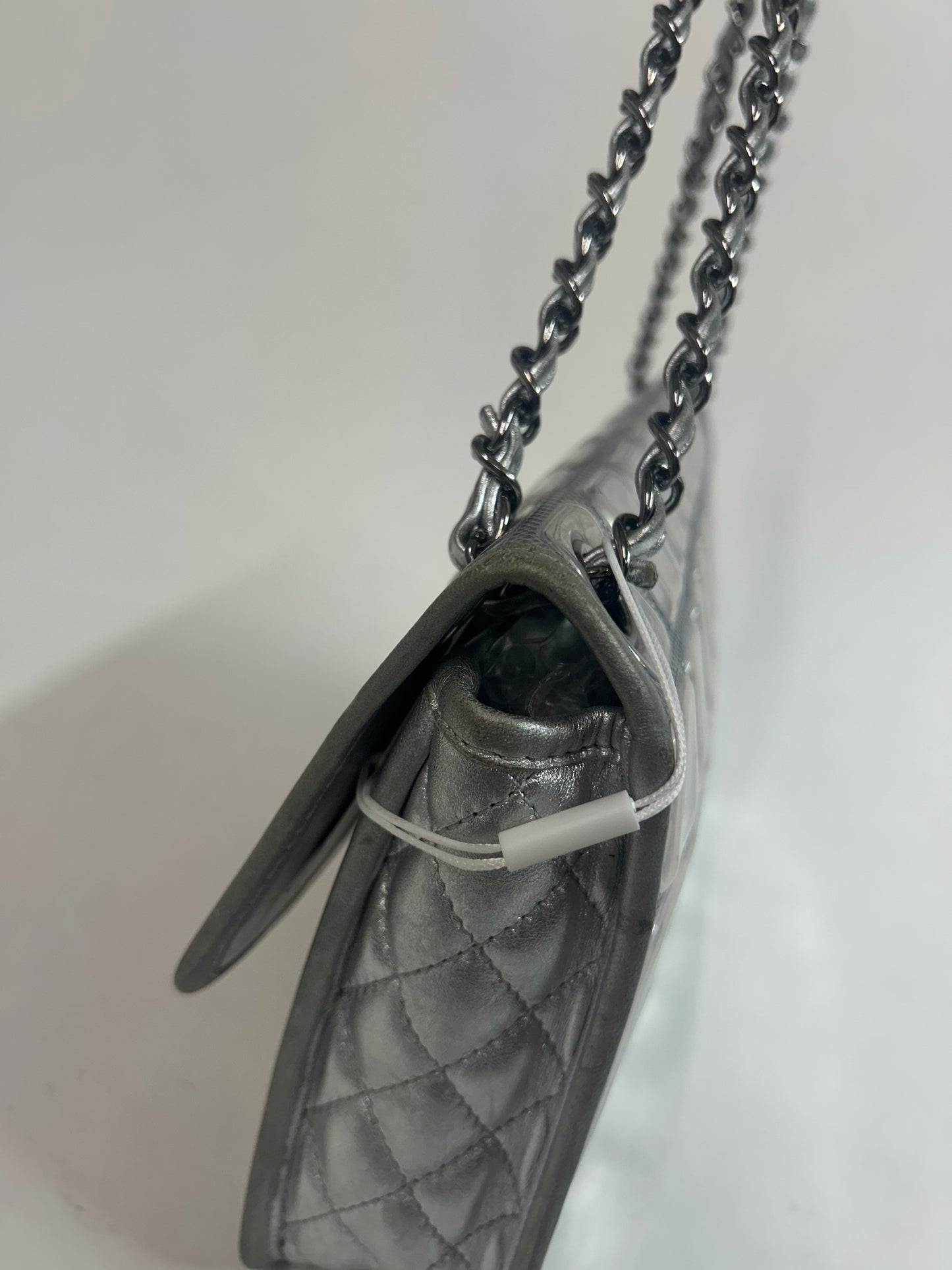 Chanel PVC & Lambskin Silver Ice Cube Flap Bag