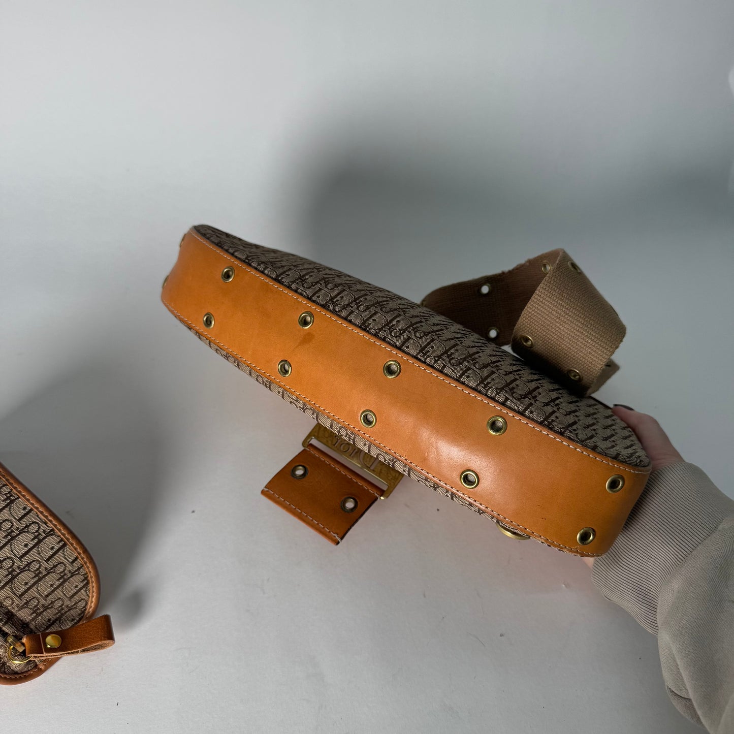 Christian Dior Brown Trotter Columbus Bag w/ Sunglass Pouch