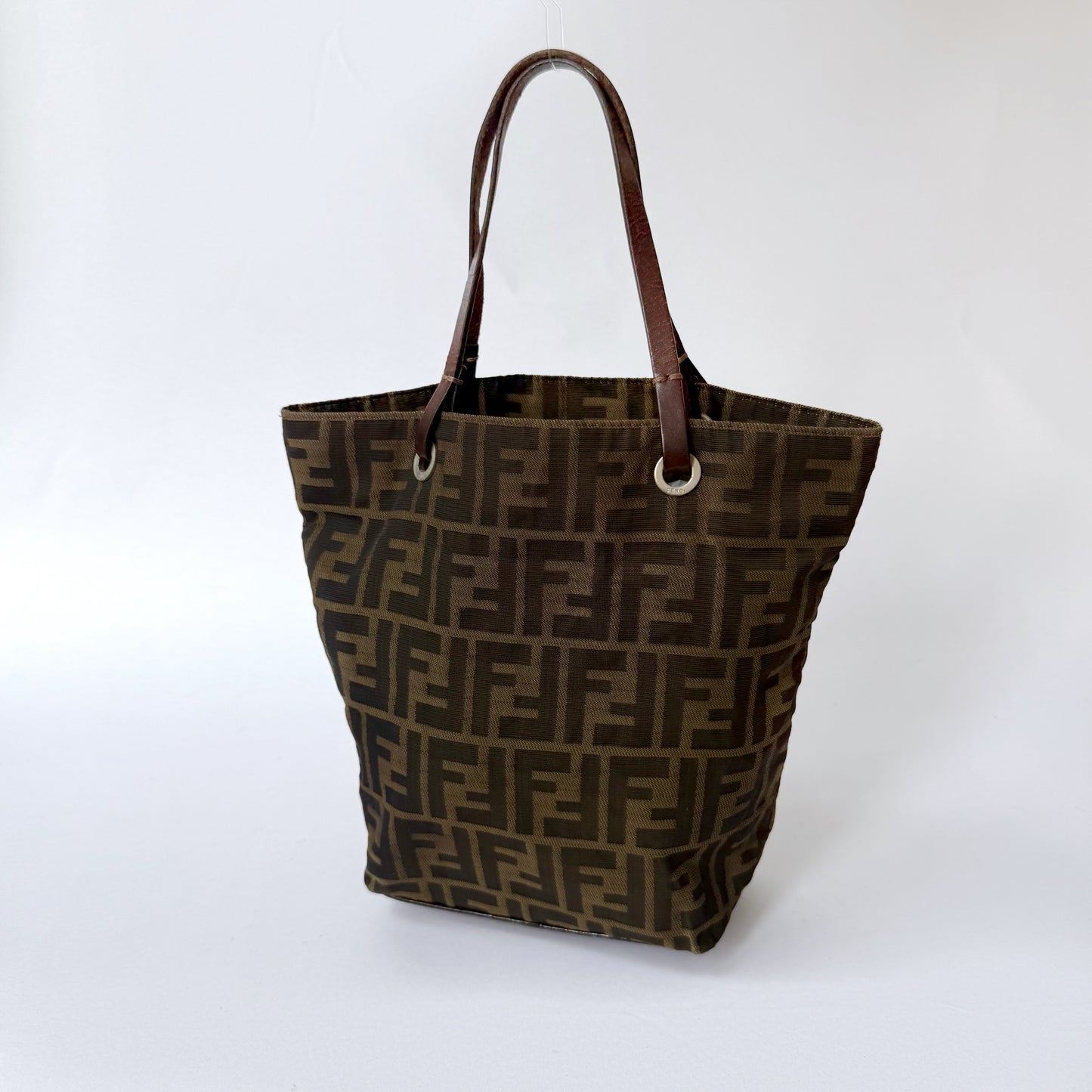 Fendi Brown Zucca Canvas Tote Bag