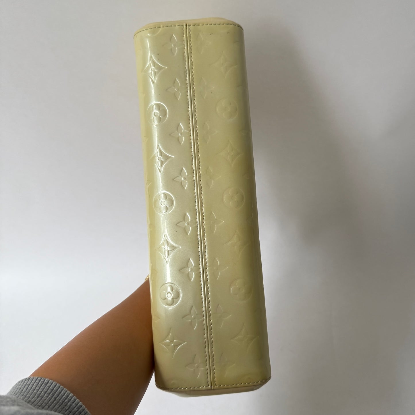 Louis Vuitton Yellow Vernis Roxbury Hand Bag