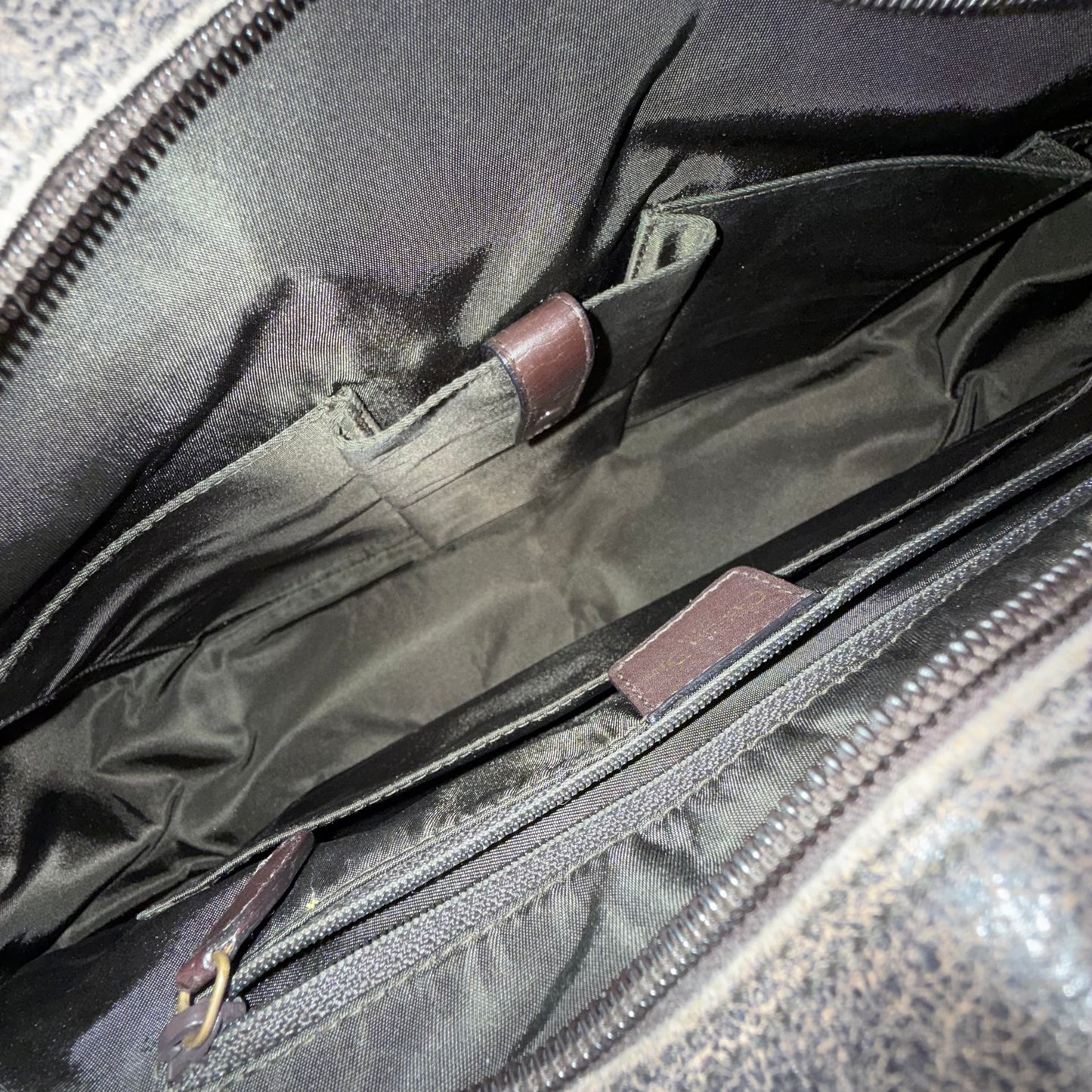 Christian Dior Brown Leather Double Saddle Hobo Bag