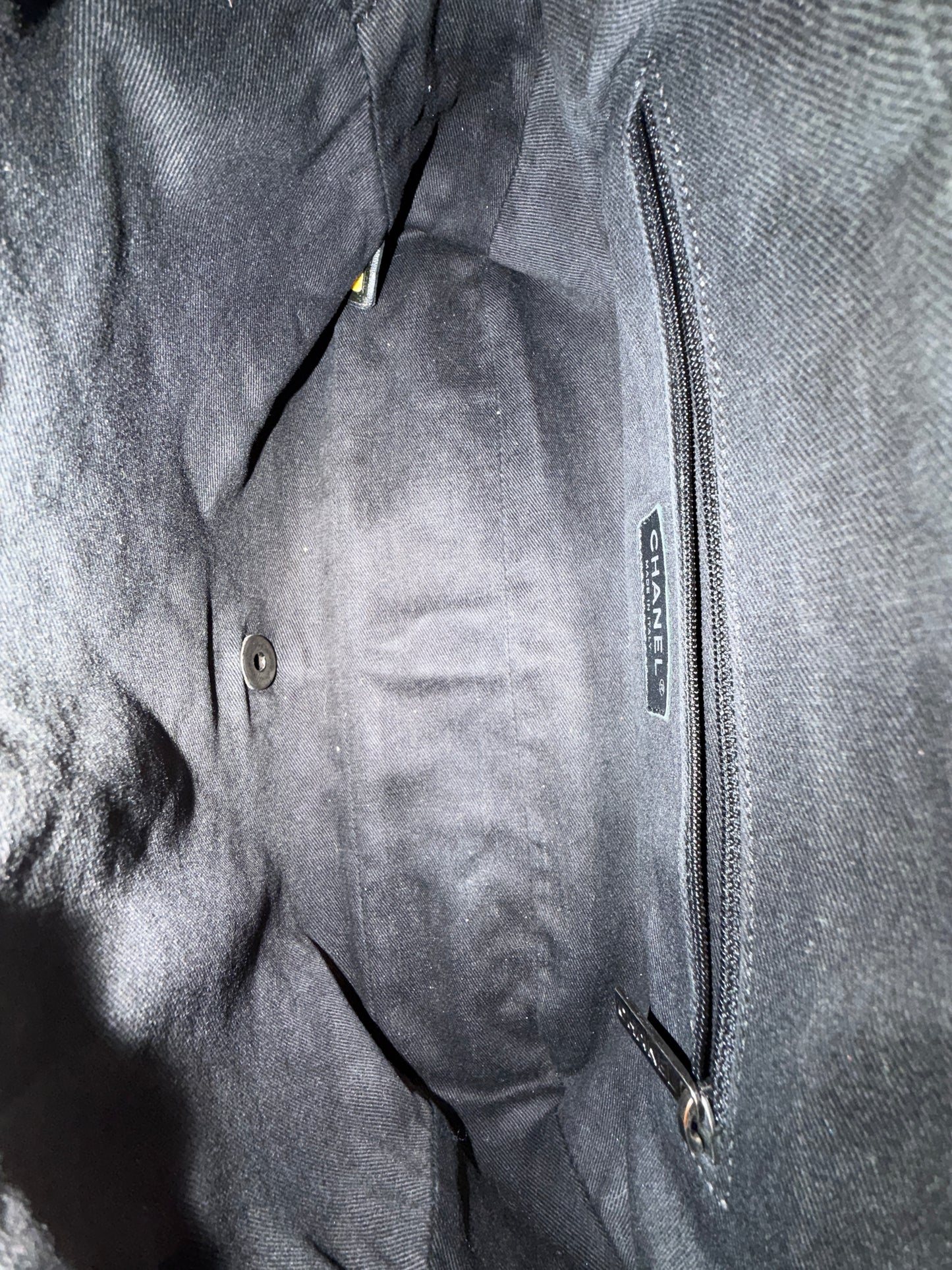 Chanel Gunmetal Gray Caviar Camera Flap Bag