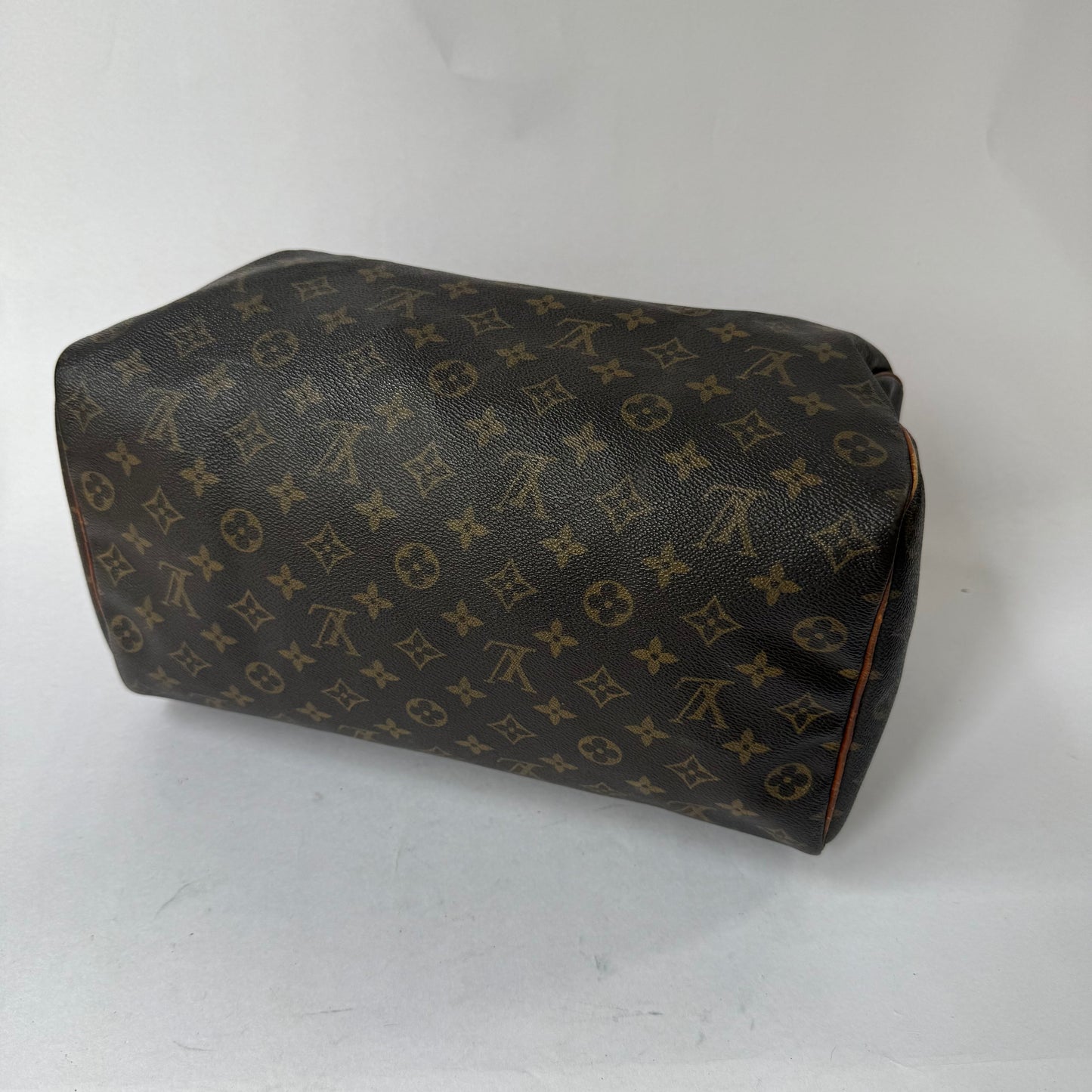 Louis Vuitton Brown Monogram Speedy 35 Boston Bag