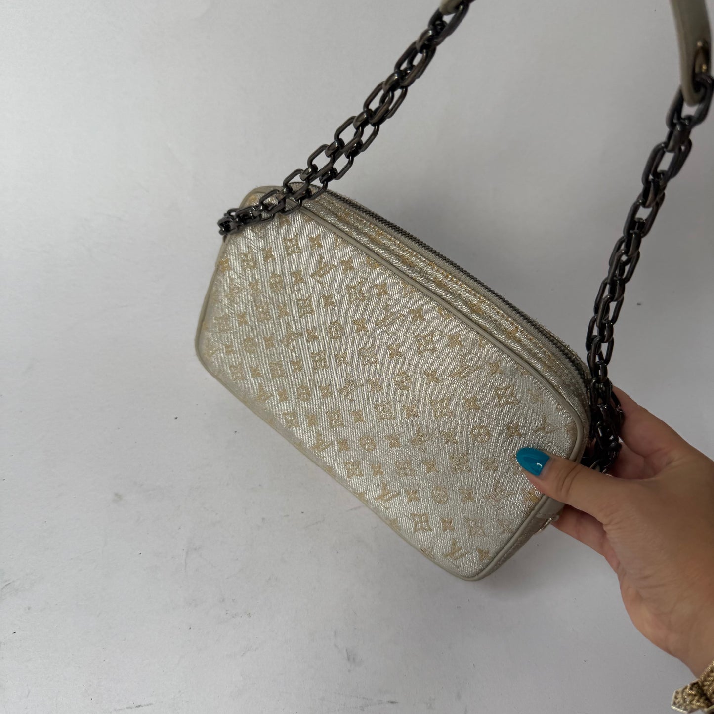Louis Vuitton Silver Monogram McKenna Shoulder Bag