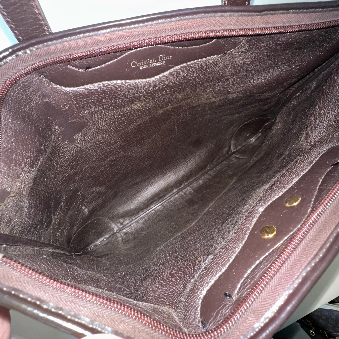 Christian Dior Brown Trotter Tote Top Handle Bag