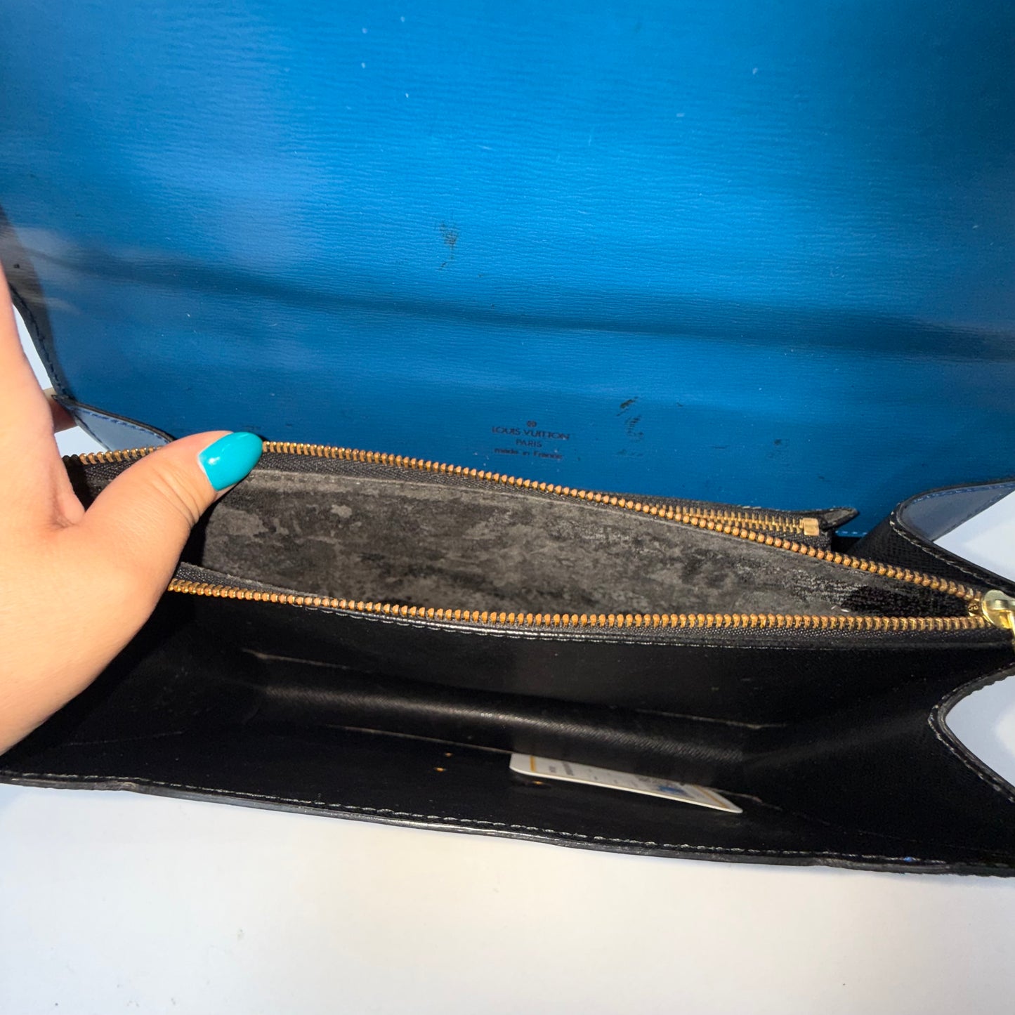 Louis Vuitton Blue Epi Leather Concorde Hand Bag