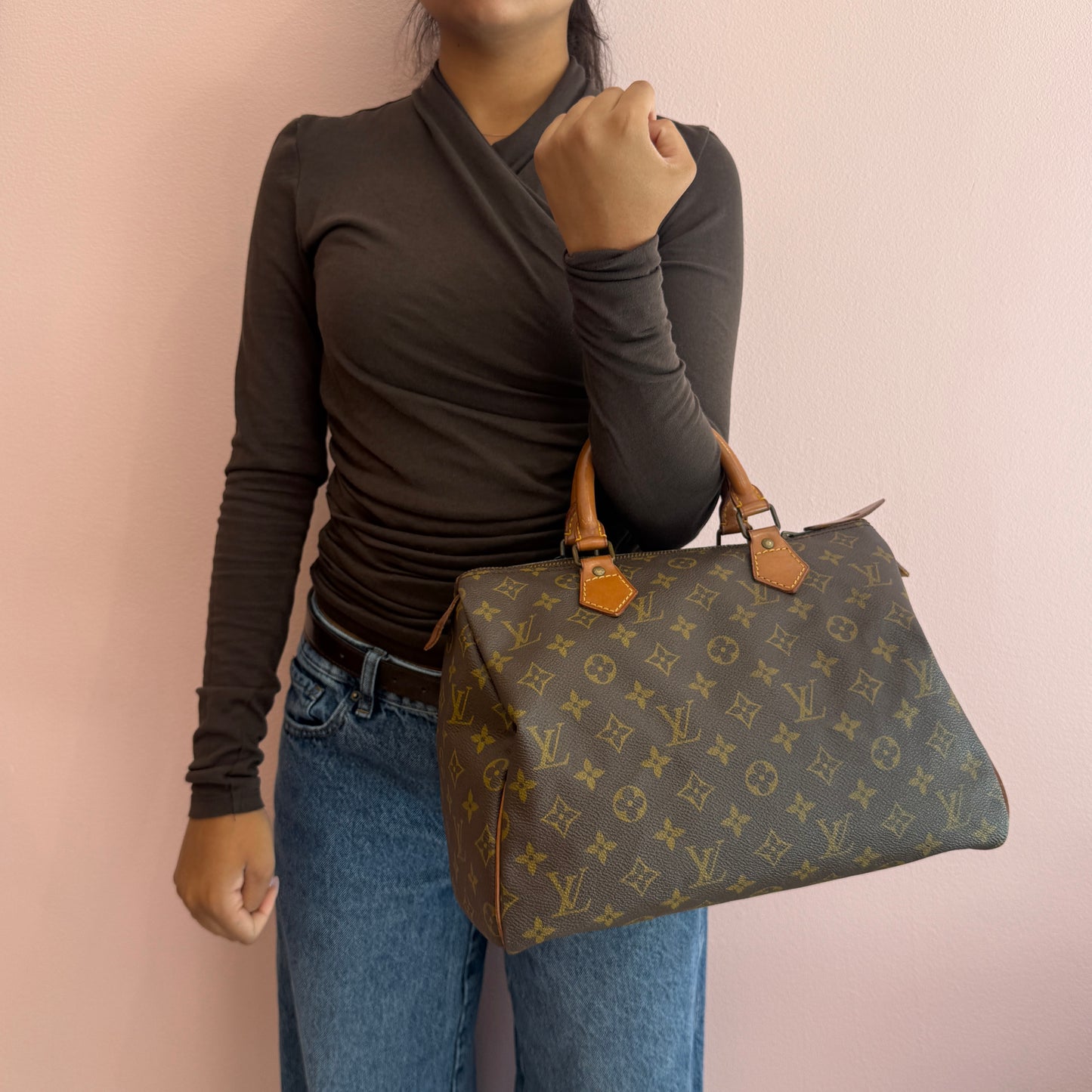 Louis Vuitton Brown Monogram Speedy 30