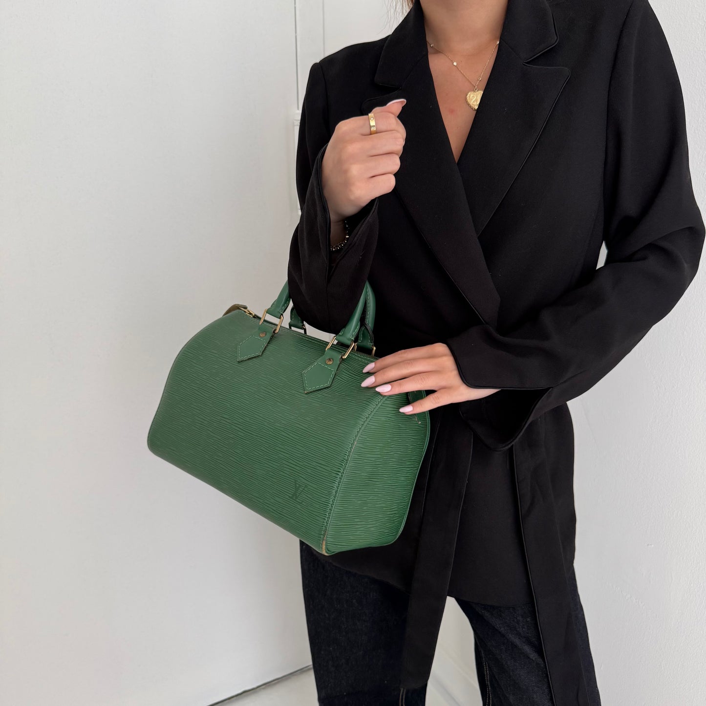 Louis Vuitton Green Epi Leather Speedy 25