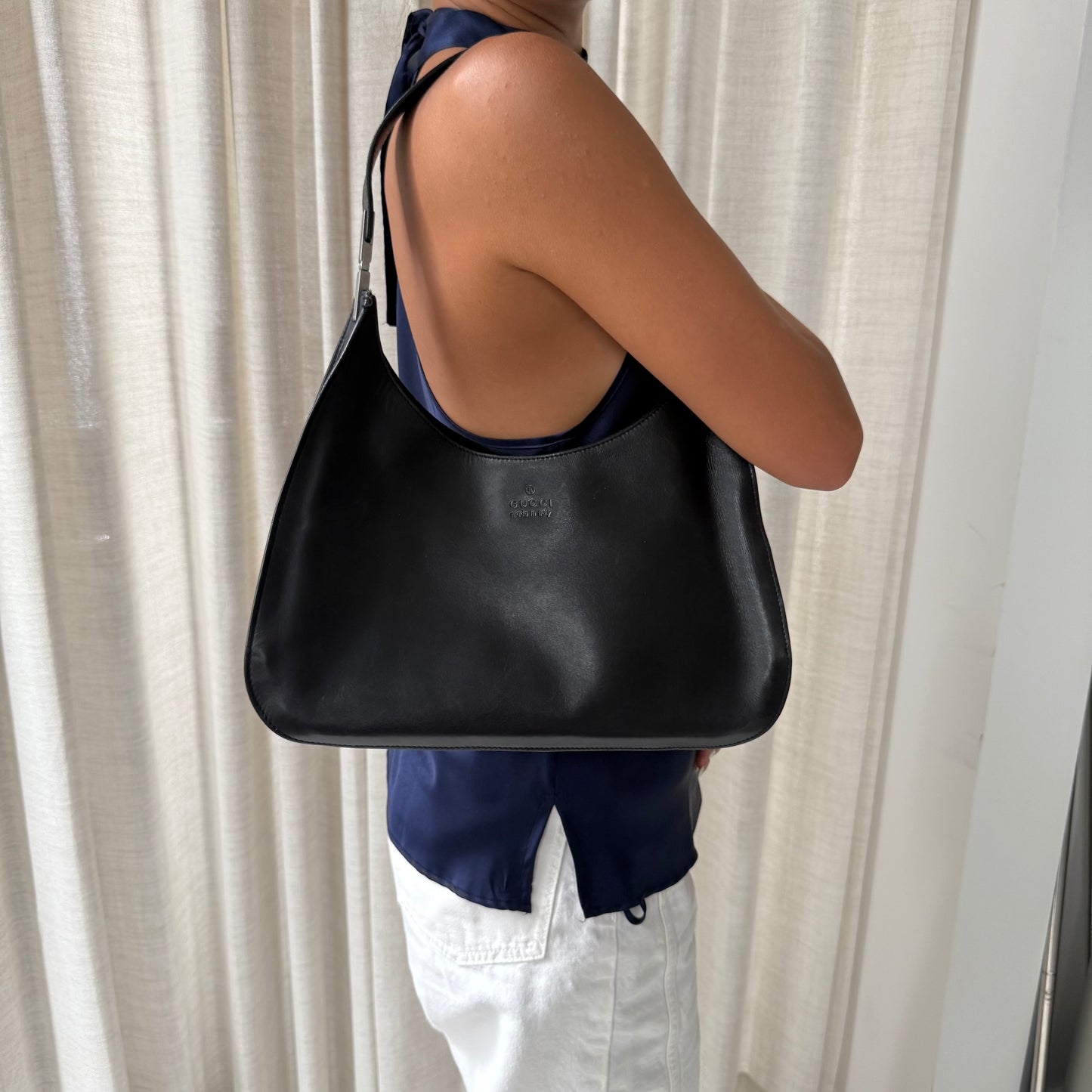 Gucci Black Leather Shoulder Bag