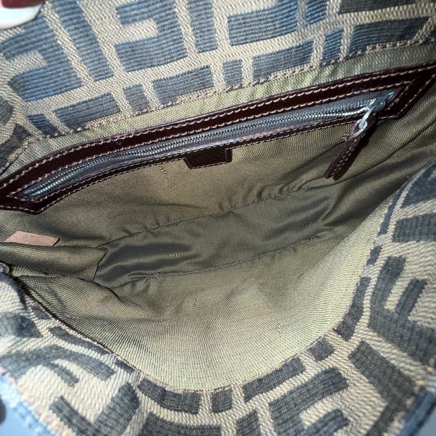 Fendi Brown Zucca Canvas Shoulder Bag