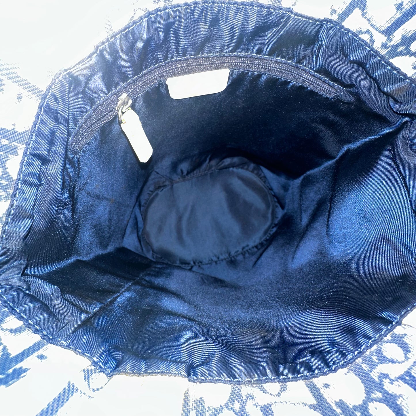 Christian Dior Navy Trotter Coated Canvas Bucket Bag