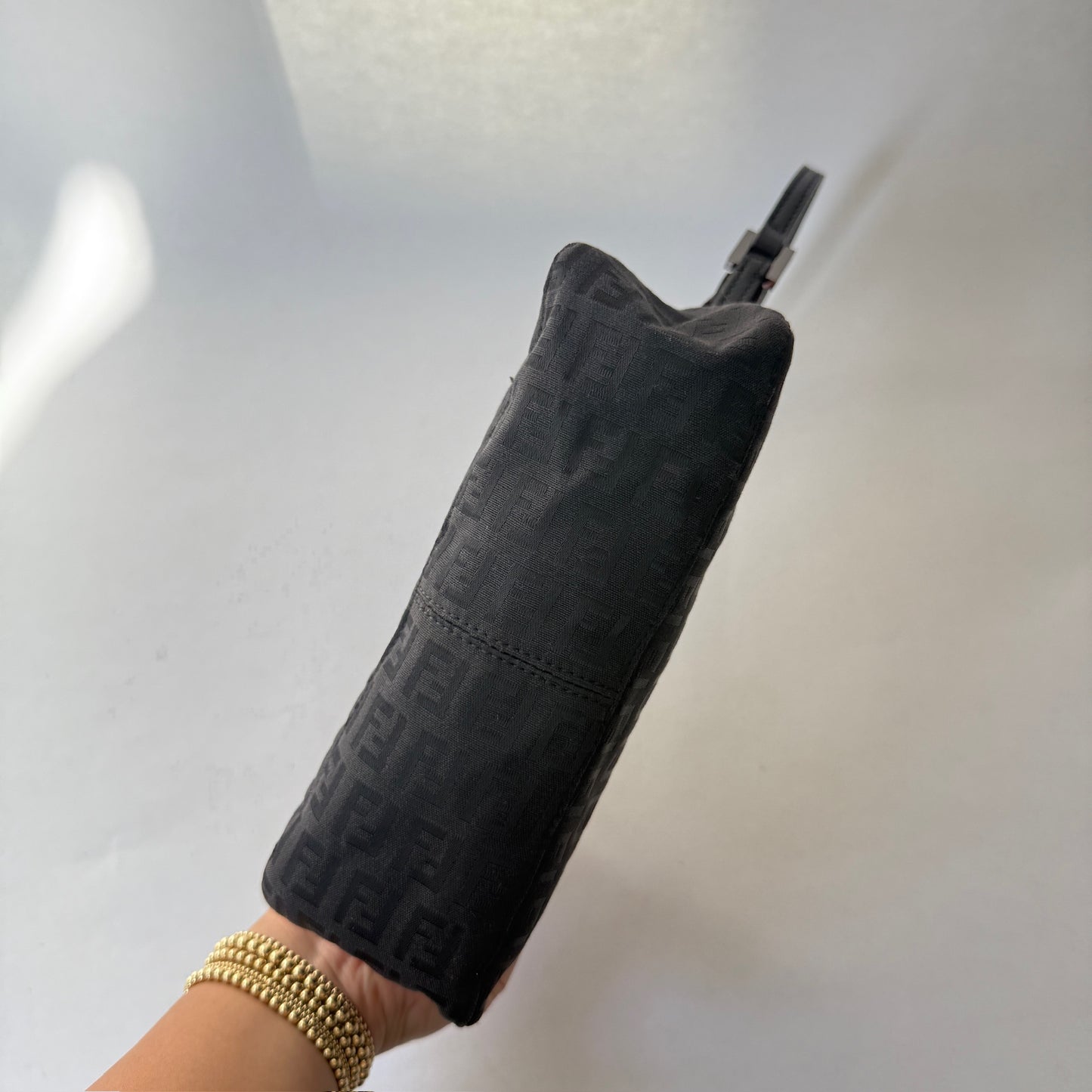 Fendi Black Canvas Zucchino Pochette