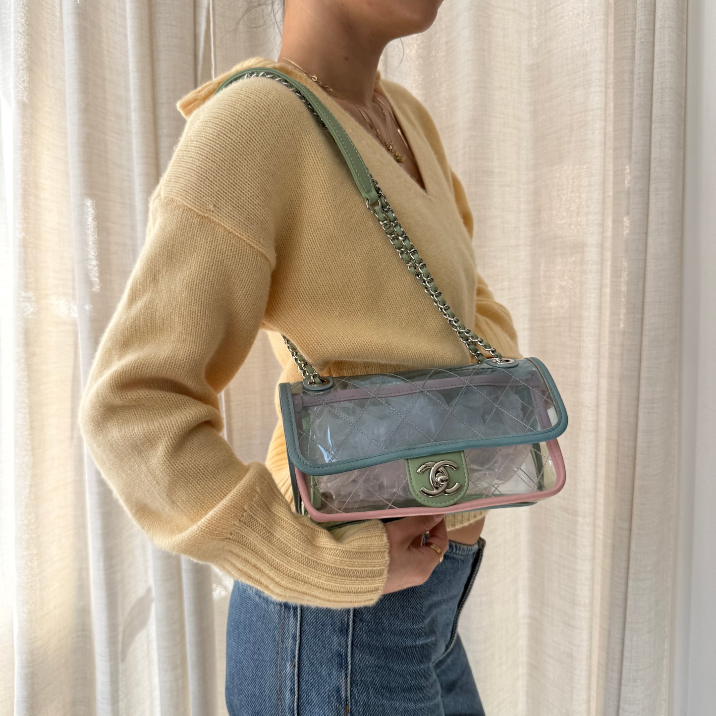 Chanel Multicolored PVC Quilted Splash Flap