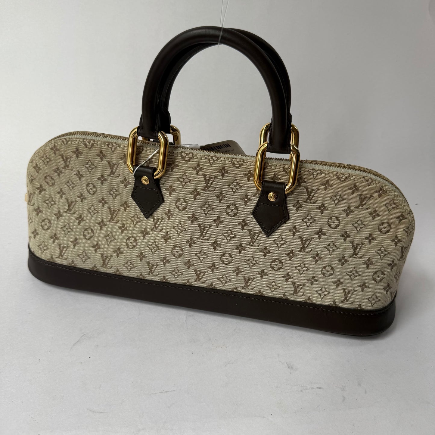 Louis Vuitton Khaki & Brown Mini Lin East West Alma