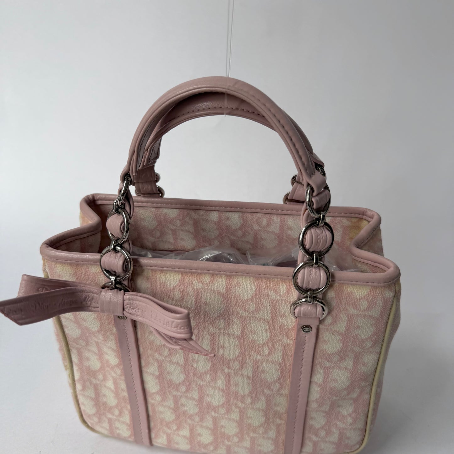 Christian Dior Pink Trotter Coated Canvas Romantique Tote Bag