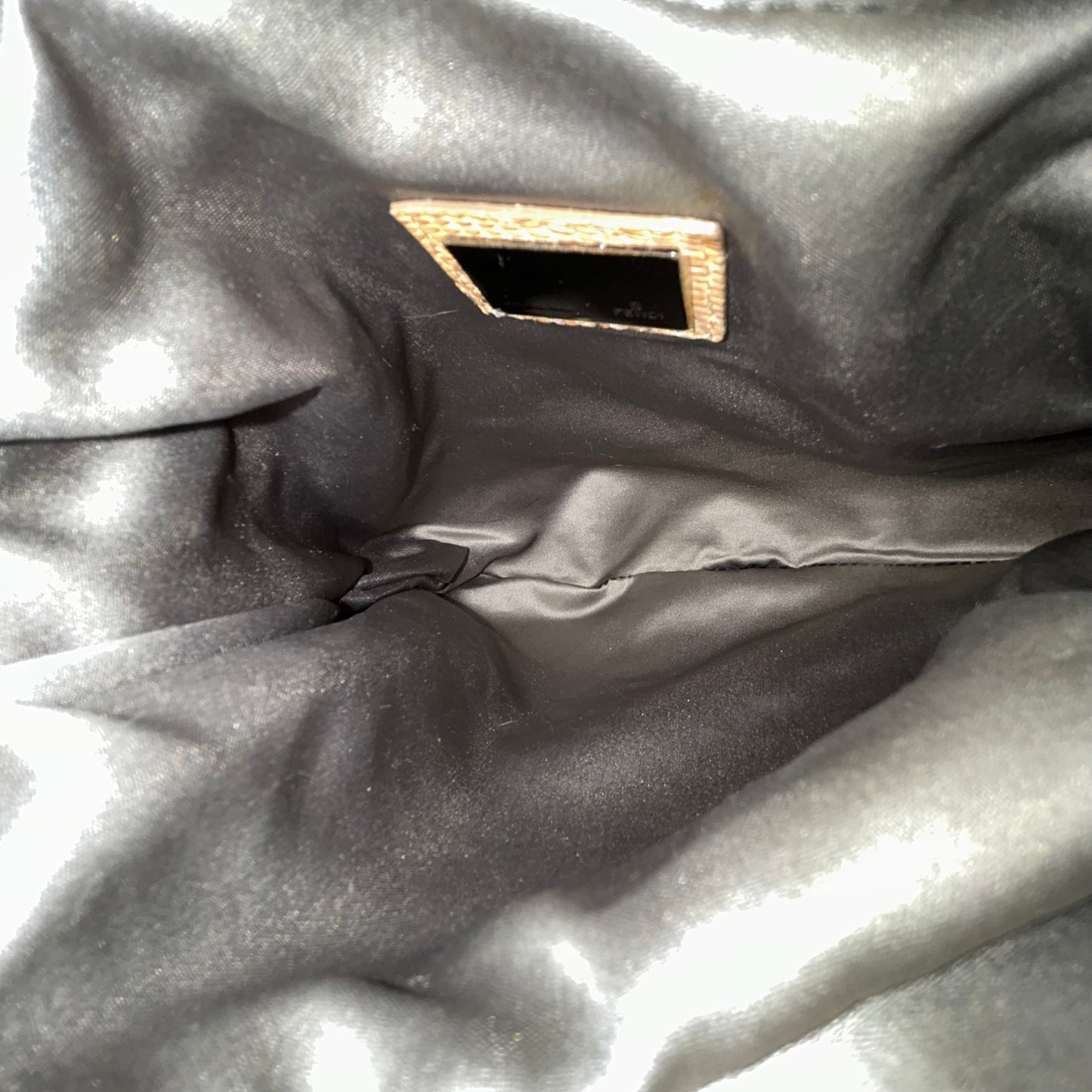 Fendi Brown Multicolored Rabbit Fur Oyster Bag