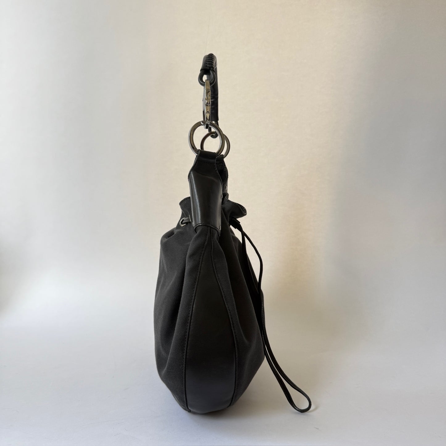 Gucci Black Nylon Hobo Shoulder Bag
