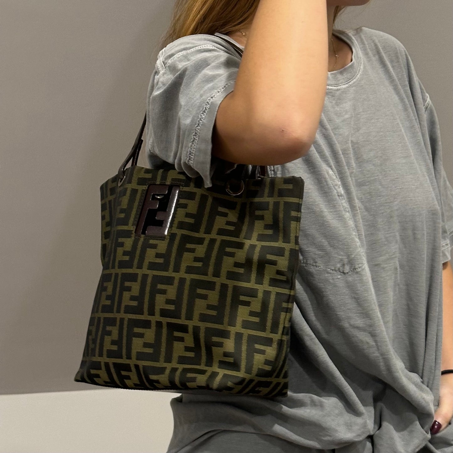 Fendi Brown Zucca Canvas Tote