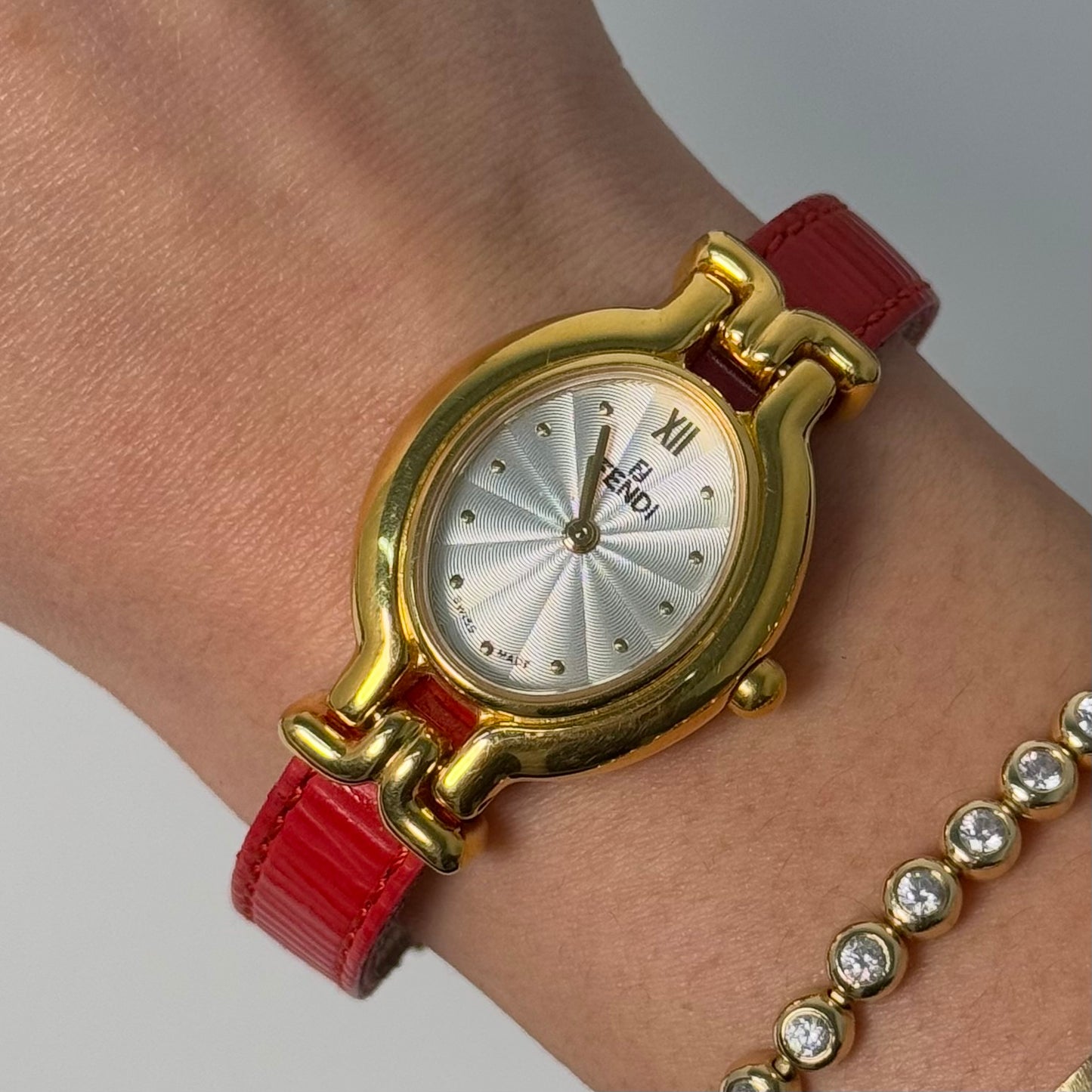 Fendi Interchangeable Leather Band Watch w/ 8 Bands & Box